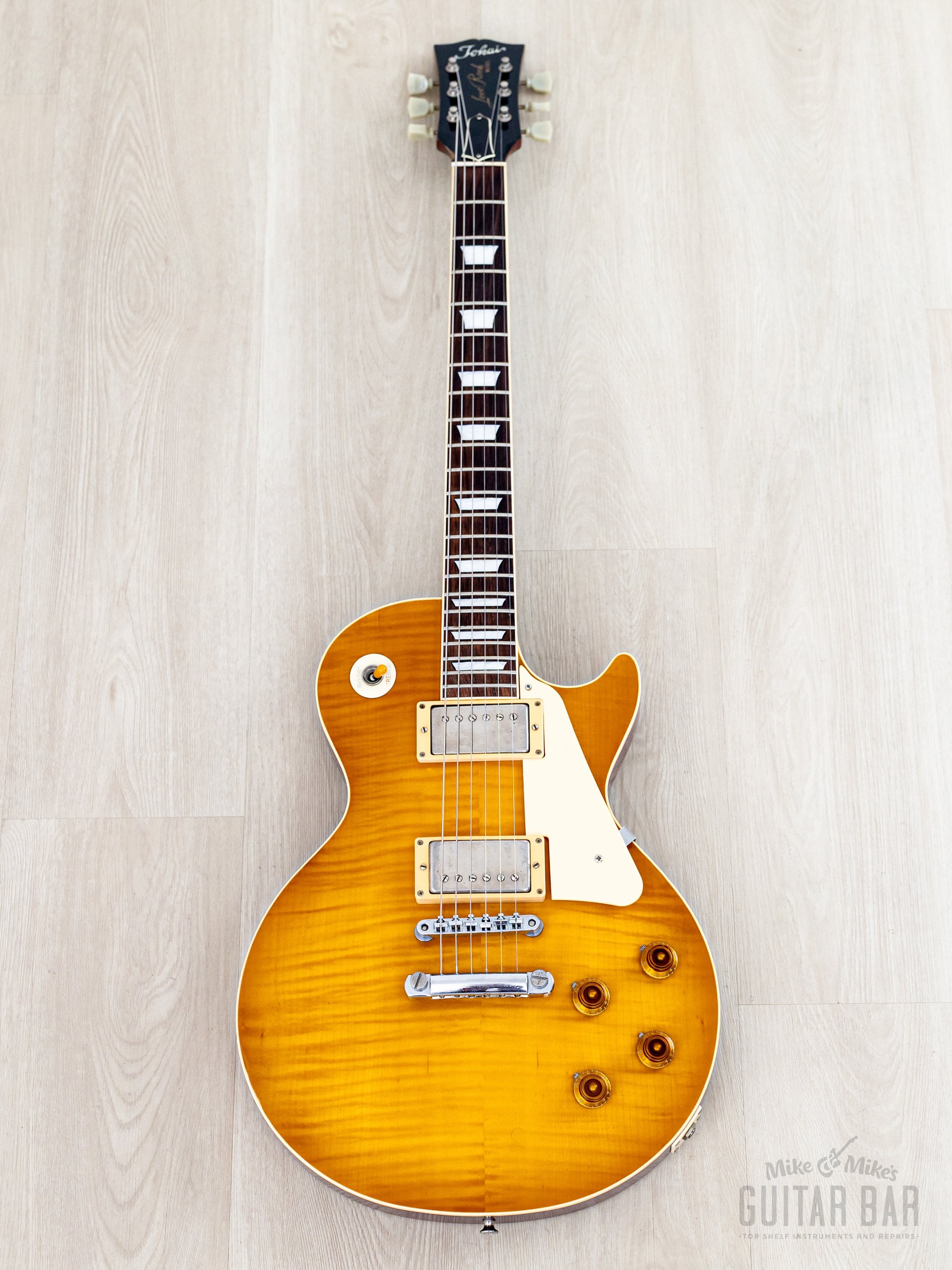 1983 Tokai Love Rock LS120 Vintage Burst Flame Top Guitar Lemon Drop w