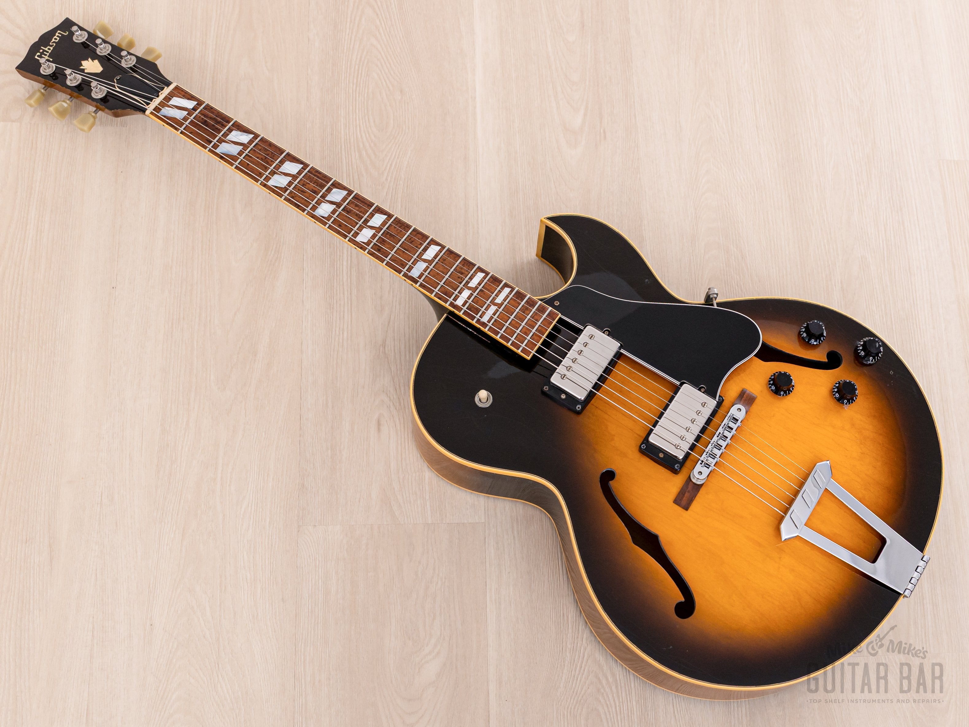 1991 Gibson ES-175 Hollowbody Guitar Vintage Sunburst w/ 490R, 490T, Case