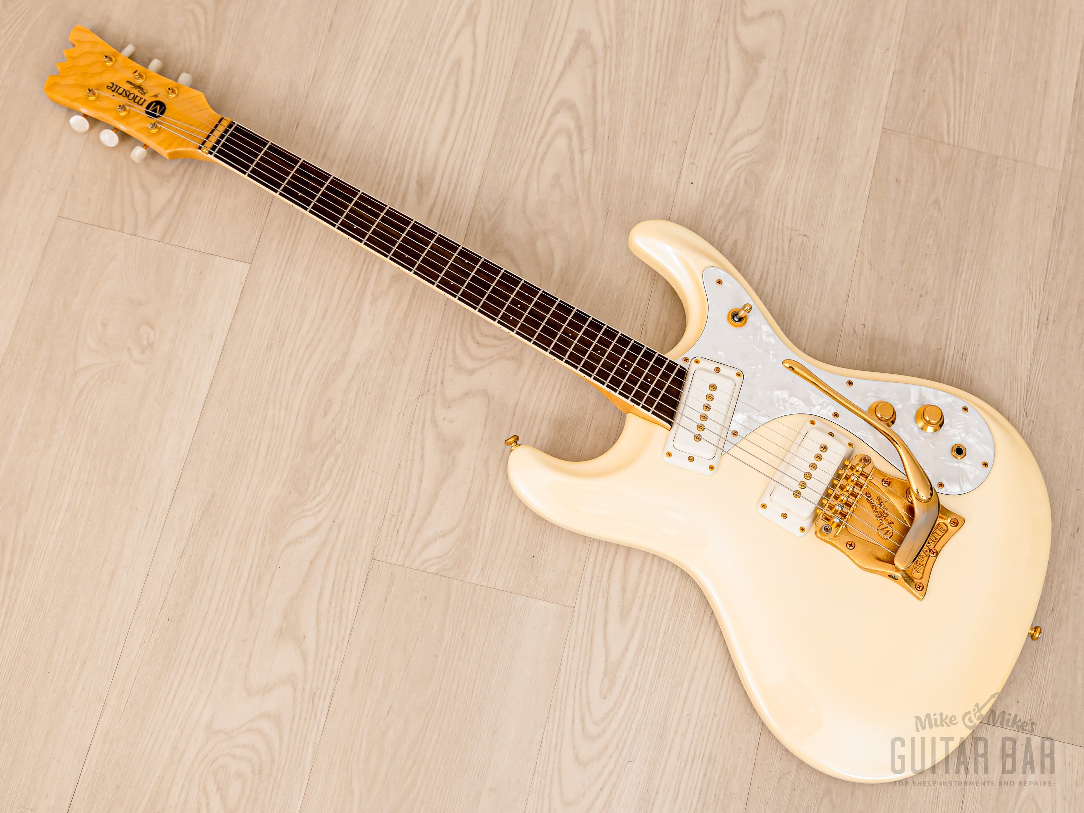 2000s Mosrite Ventures Model Super Custom '65 Pearl White w/ Gold Hard
