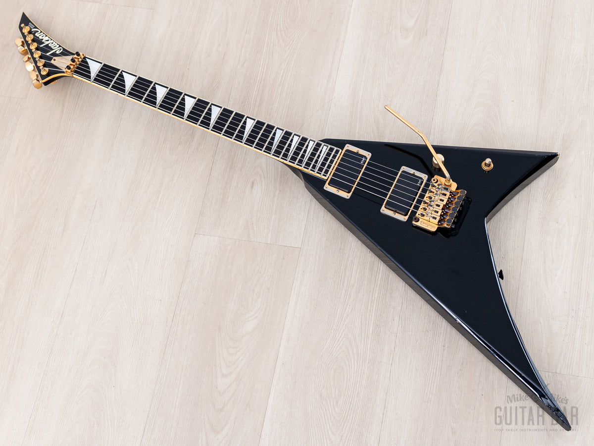1991 Grover Jackson Dan Spitz Rhoads V neck and headstock side view