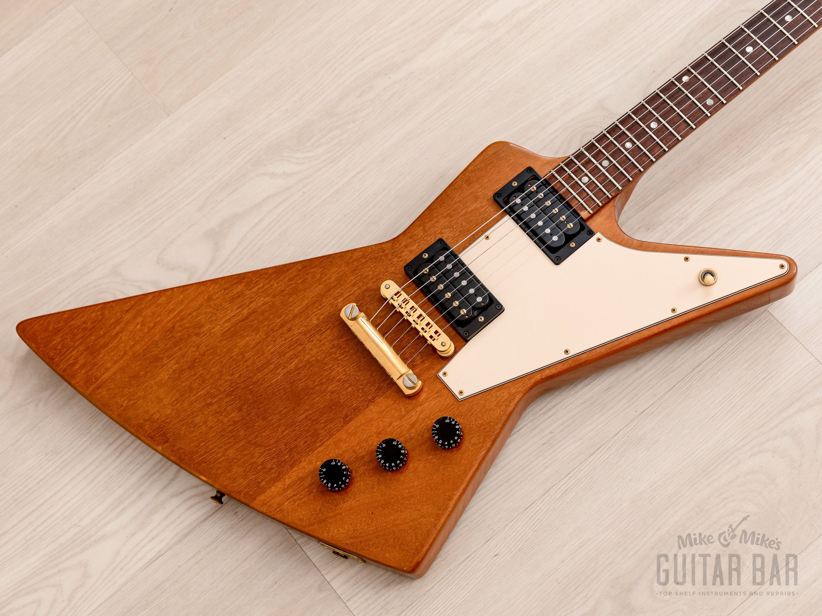 2001 Gibson Limited Edition Explorer '76 Vintage Reissue Natural w/ Case & Tags, Yamano