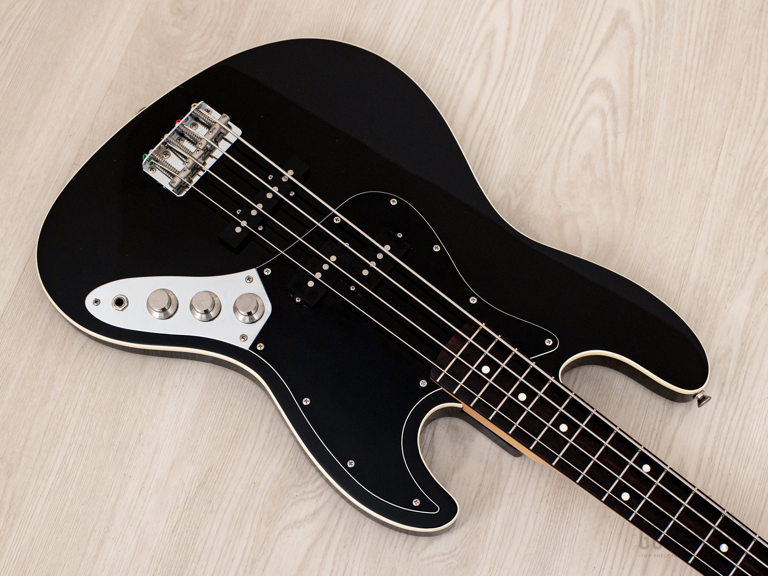 2011 Fender Aerodyne Jazz Bass PJ Electric Bass Guitar Black, Japan MIJ