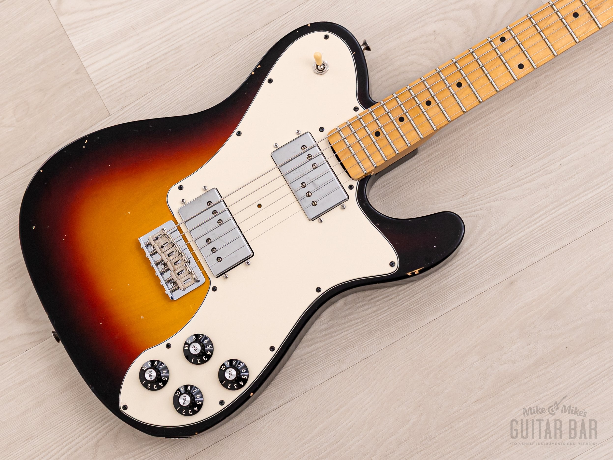 T-Style Deluxe Baritone Custom-Built Electric Guitar Sunburst Lacquer w/ MJT Body, Fender Wide Range