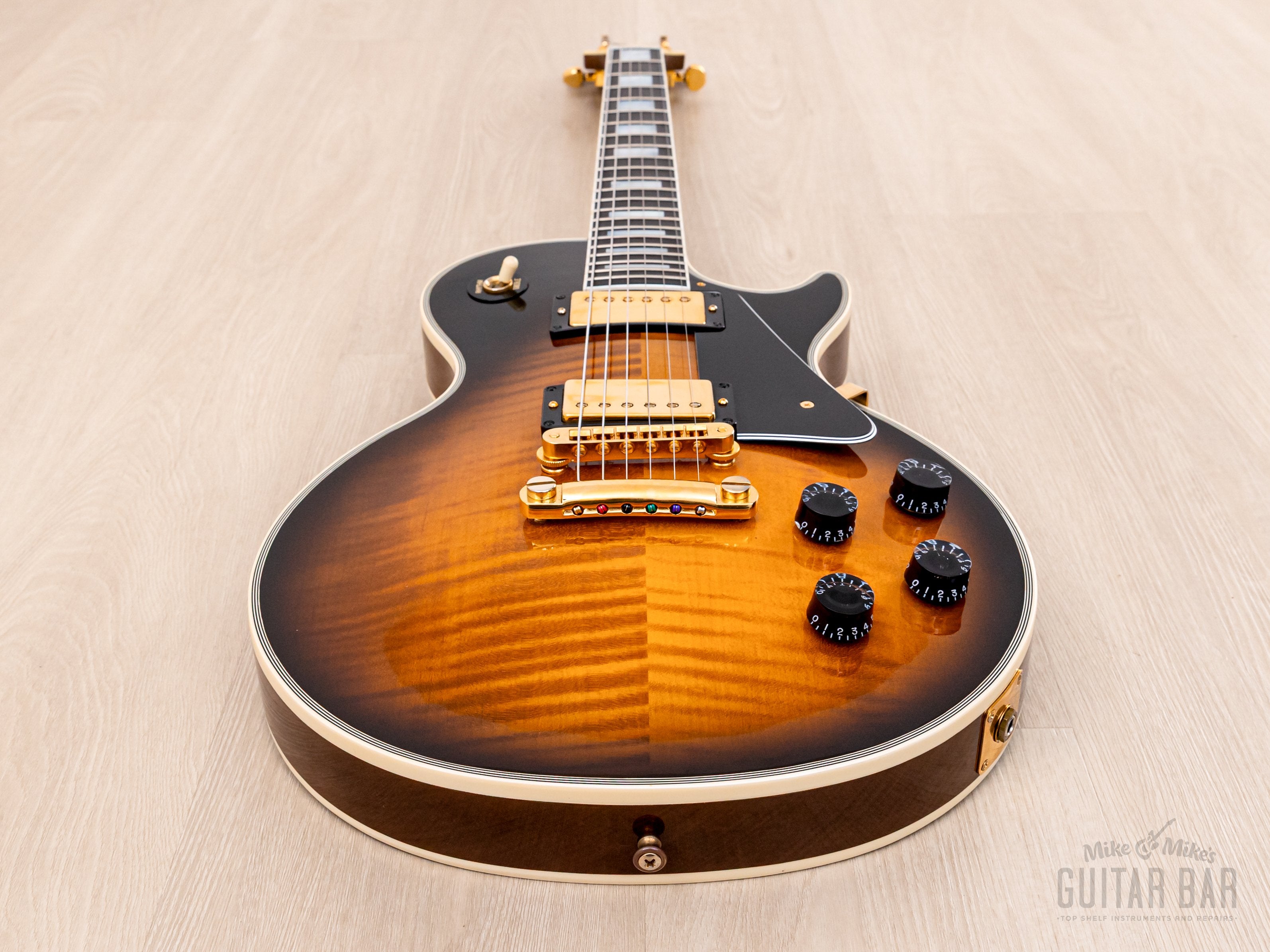 1992 Gibson Les Paul Custom Flame Top Vintage Sunburst, Near-Mint w/ Case & Tags, Yamano