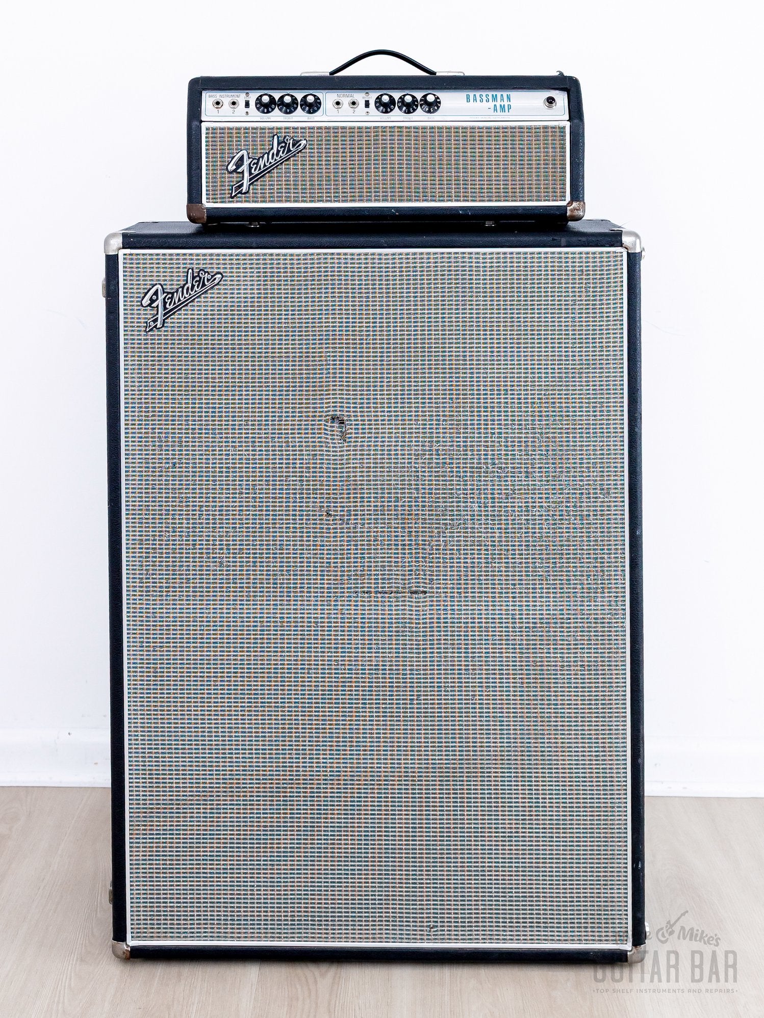 1969 Fender Bassman Drip Edge Silverface Vintage Tube Amp w/ 2x12 Cab,