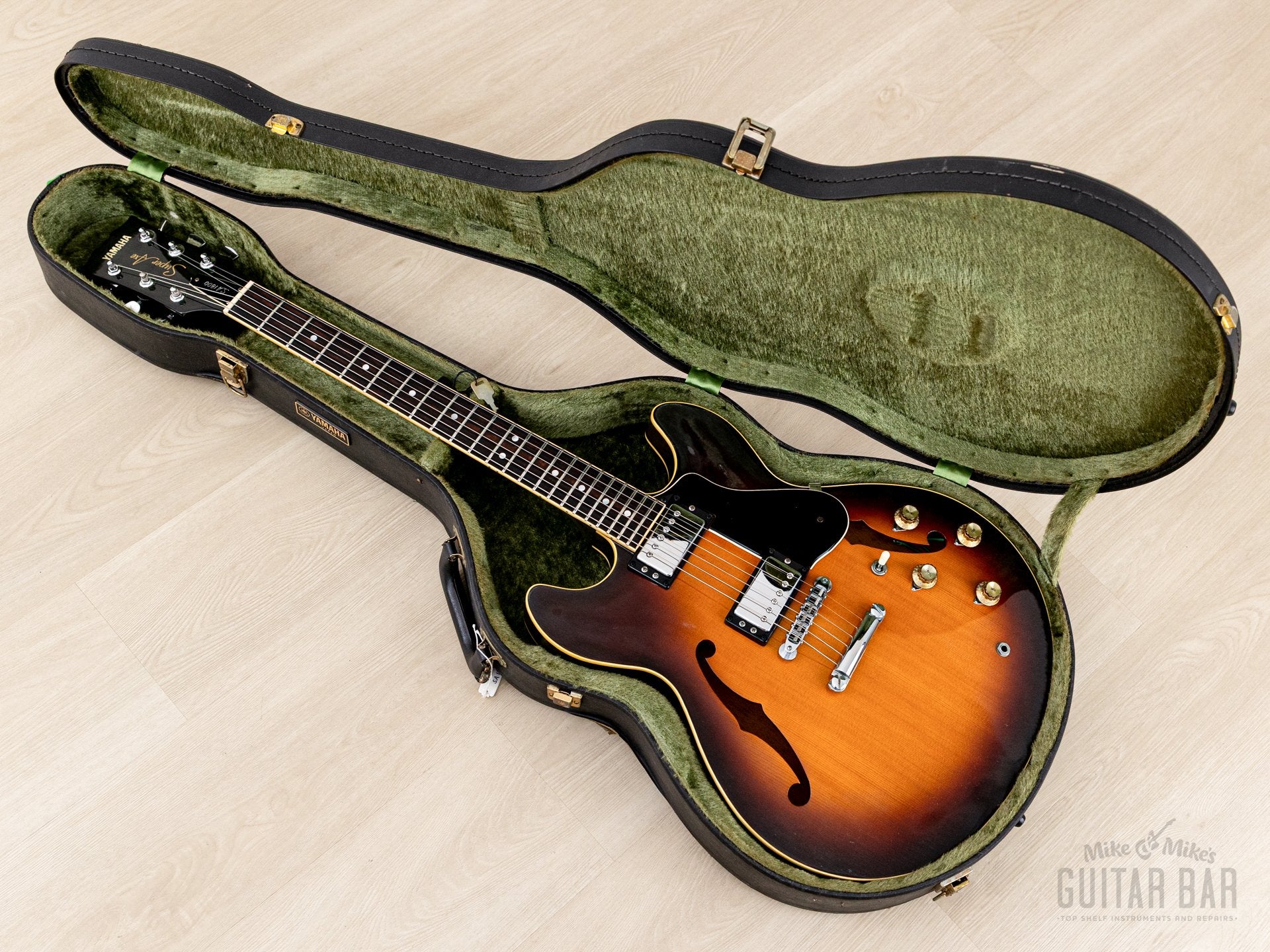 1987 Yamaha Super Axe SA-1800 Vintage Carved Top Semi-Hollow Guitar Br