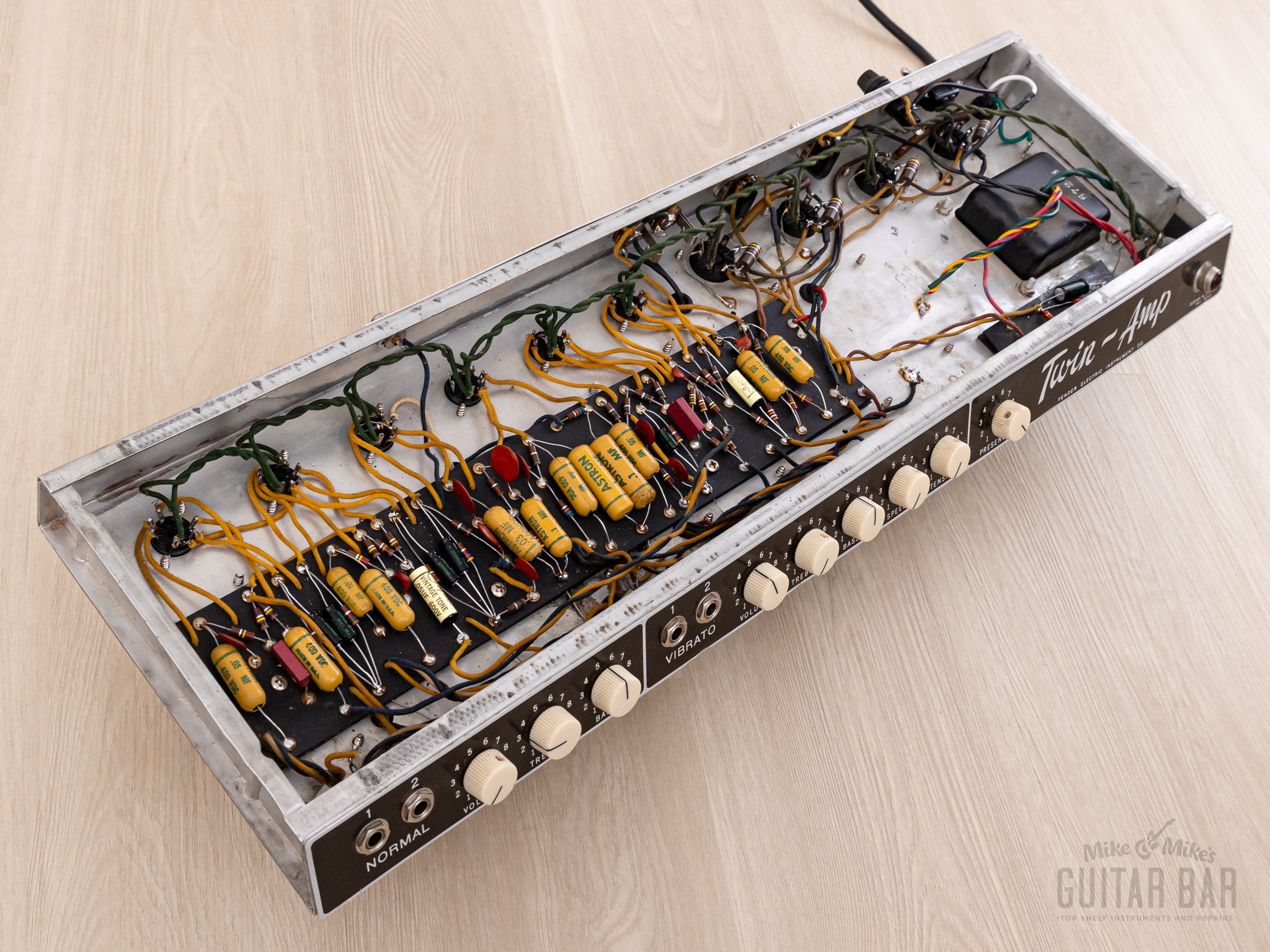 1960 Fender Twin Blonde Brown Panel Pre-CBS Tube Amp w/ 6G8 Circuit, Jensen P12N Speakers