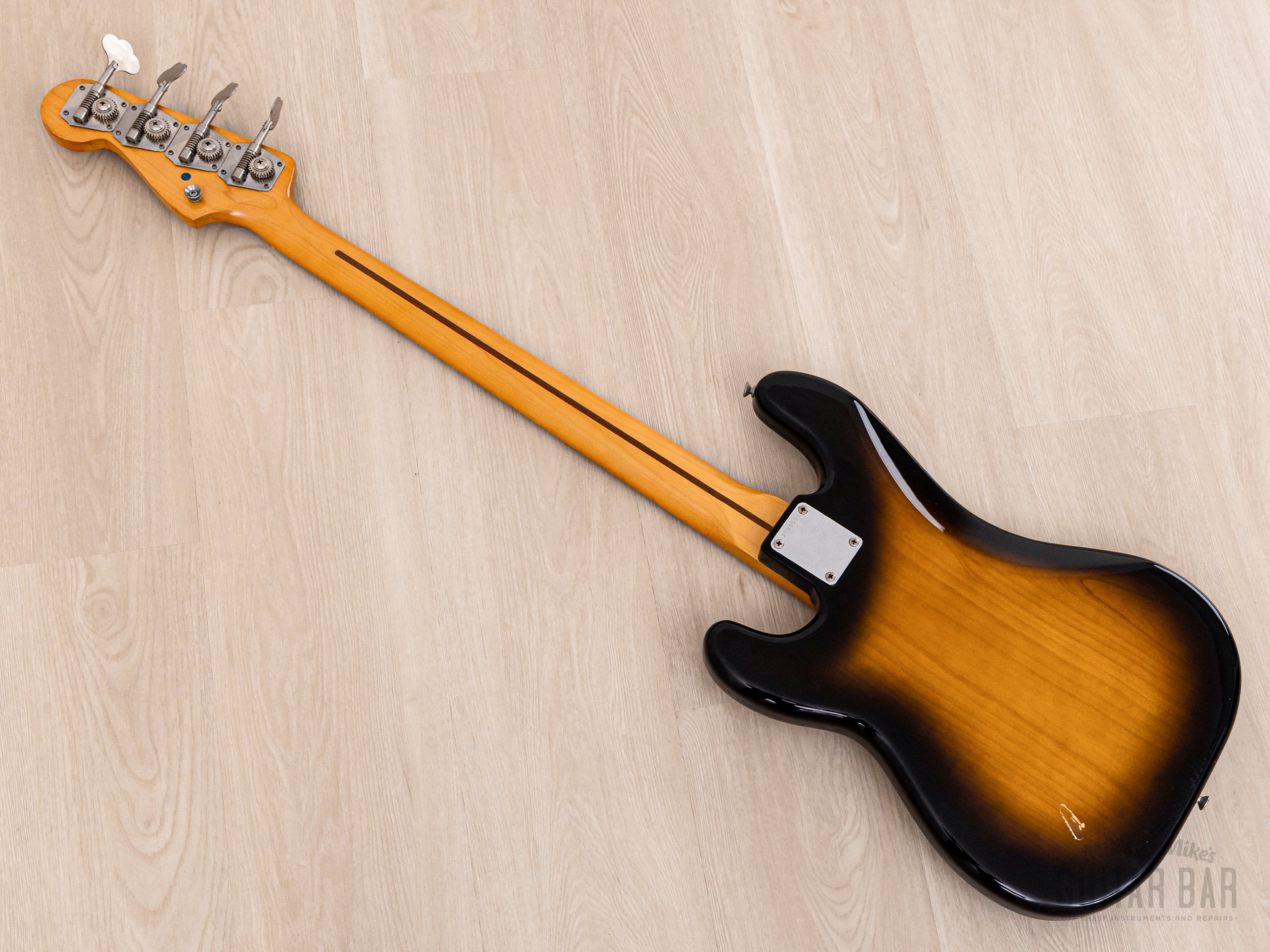 1982 Fender JV Precision Bass '57 Vintage Reissue PB57-95 Sunburst Lacquer w/ Fullerton USA Pickup, Japan MIJ Fujigen