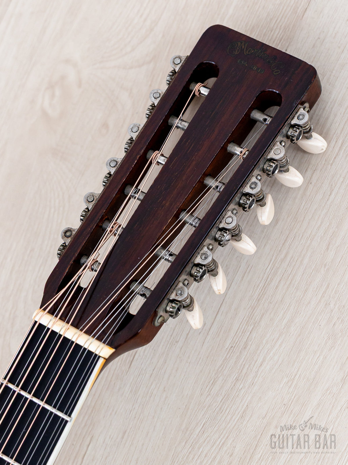 1968 Martin D12-35 12-string - 12-string slotted headstock front