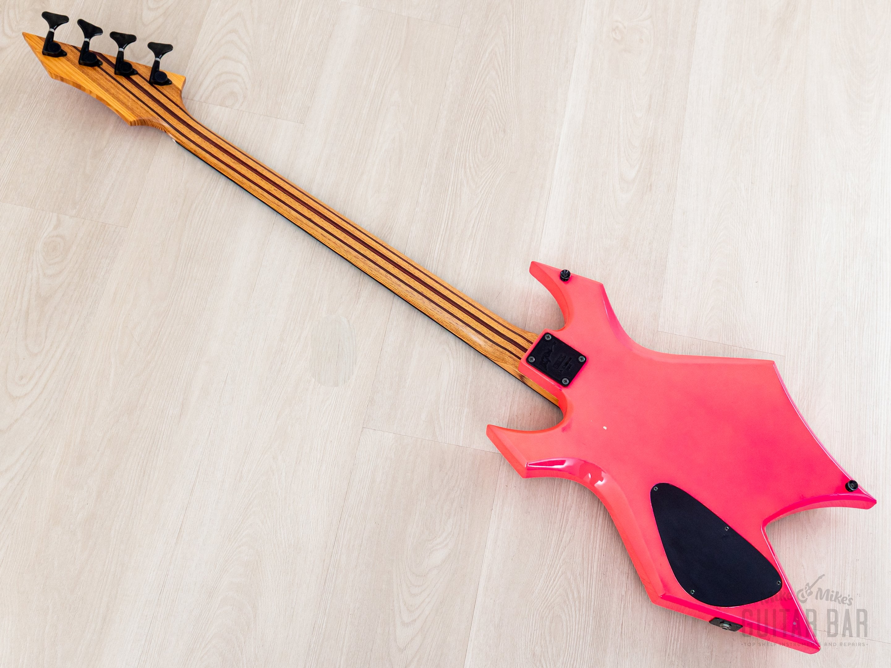 1980s BC Rich Warlock Bass NJ Series II Vintage Double P Fluorescent P