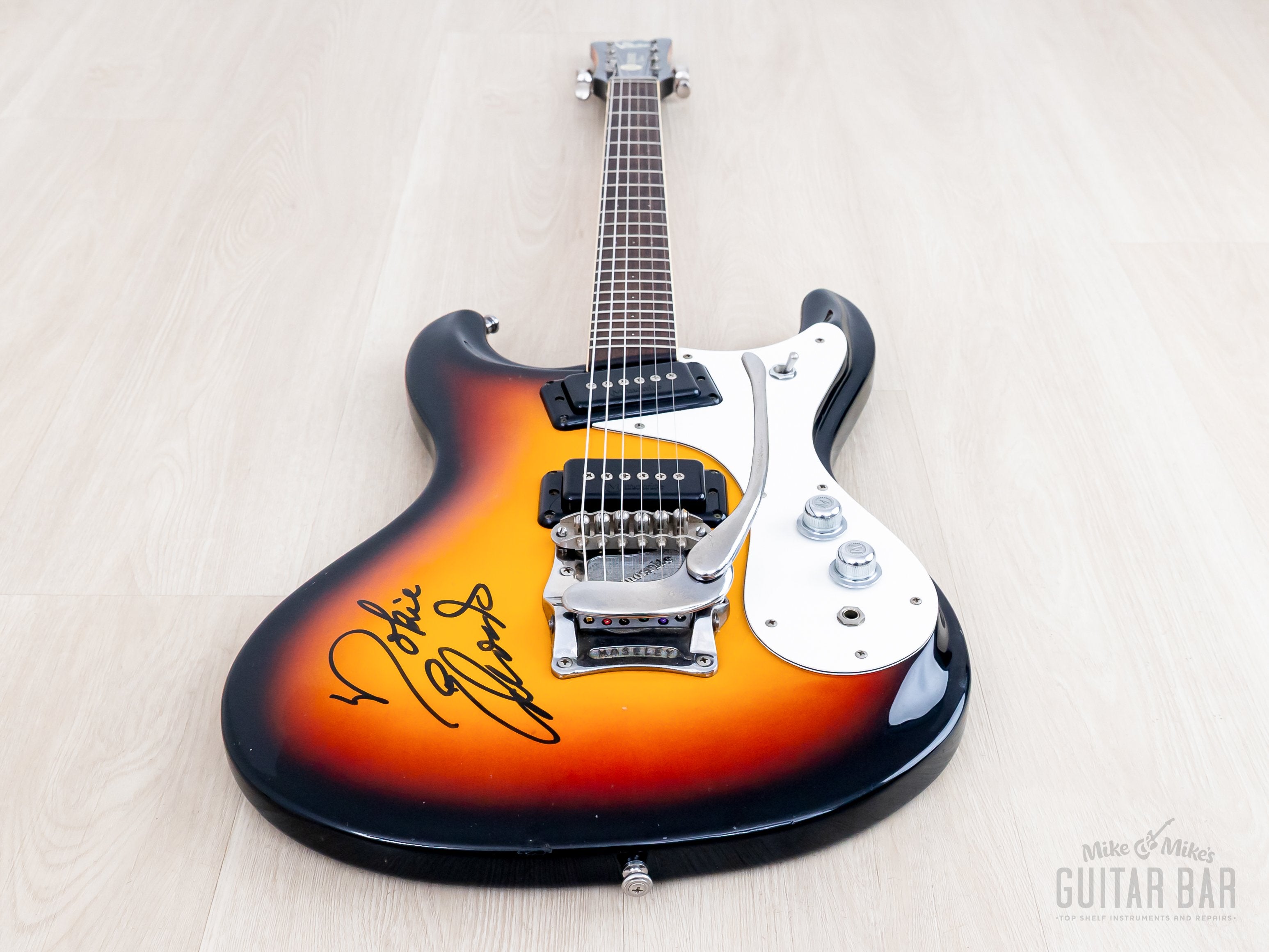 1990s Mosrite Ventures Model Excellent '65 Sunburst, Nokie Edwards-Sig