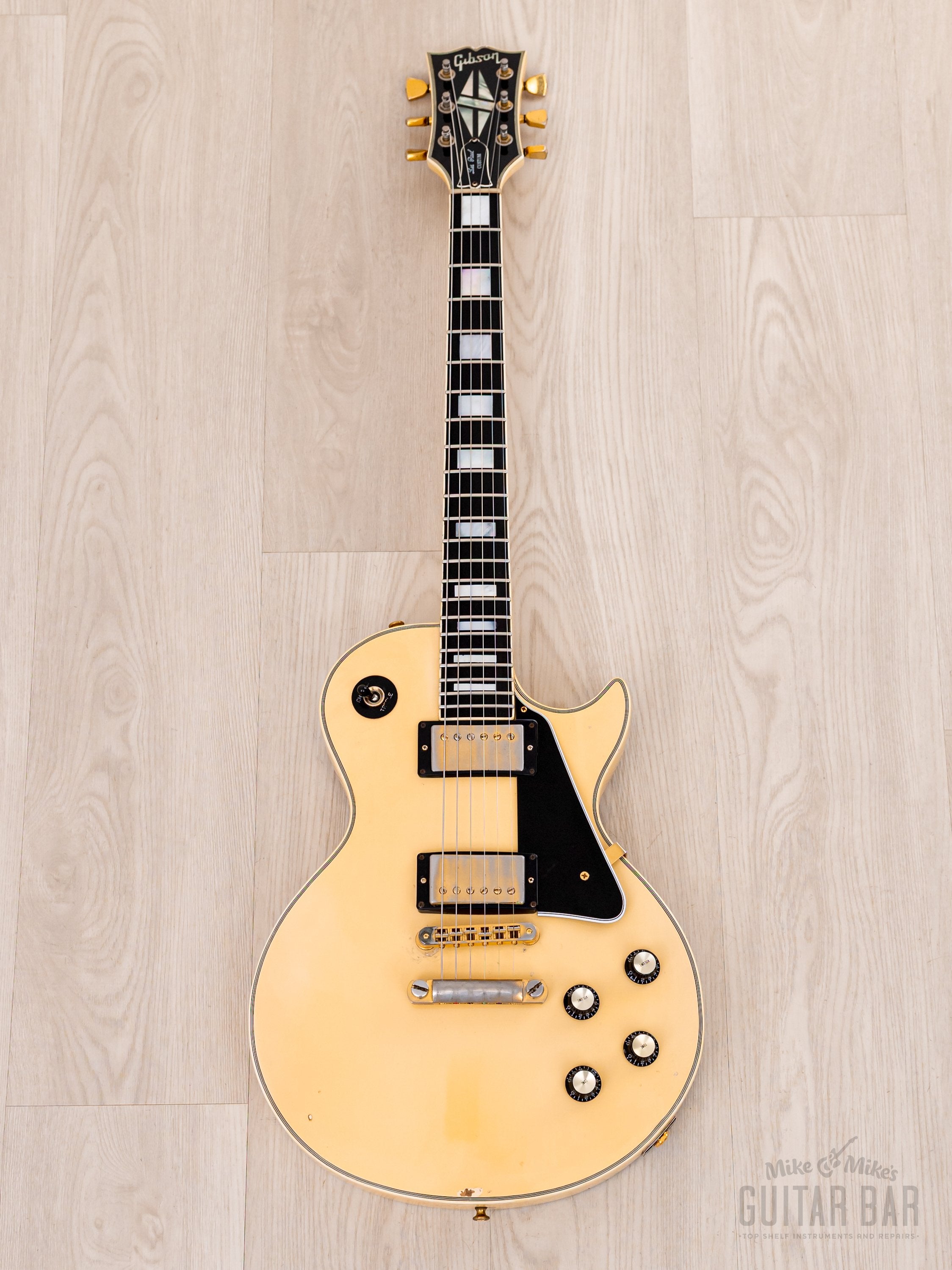 1977 Gibson Les Paul Custom Vintage Guitar Alpine White w/ T Tops, Case