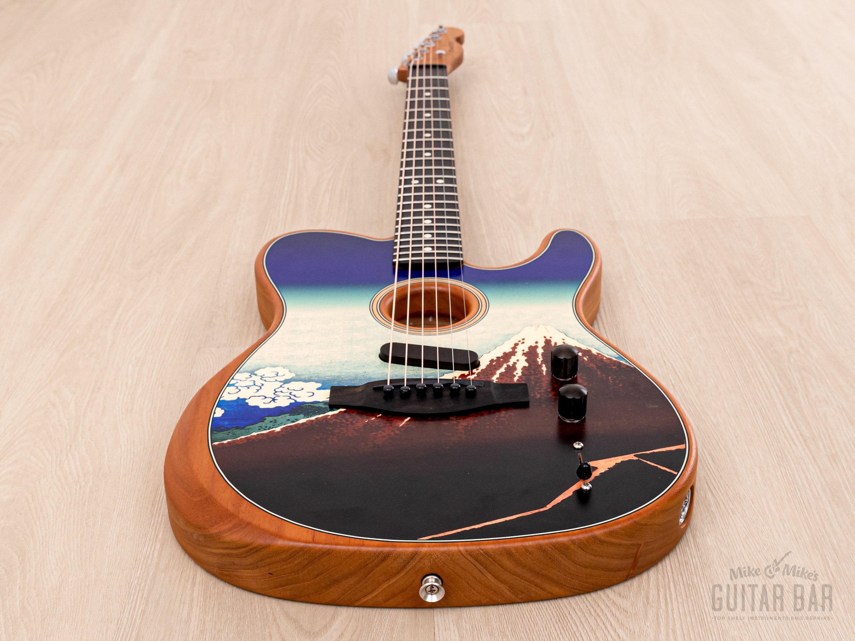 2023 Fender American Acoustasonic Telecaster Tokyo Flagship Limited Edition Hokusai Mt Fuji