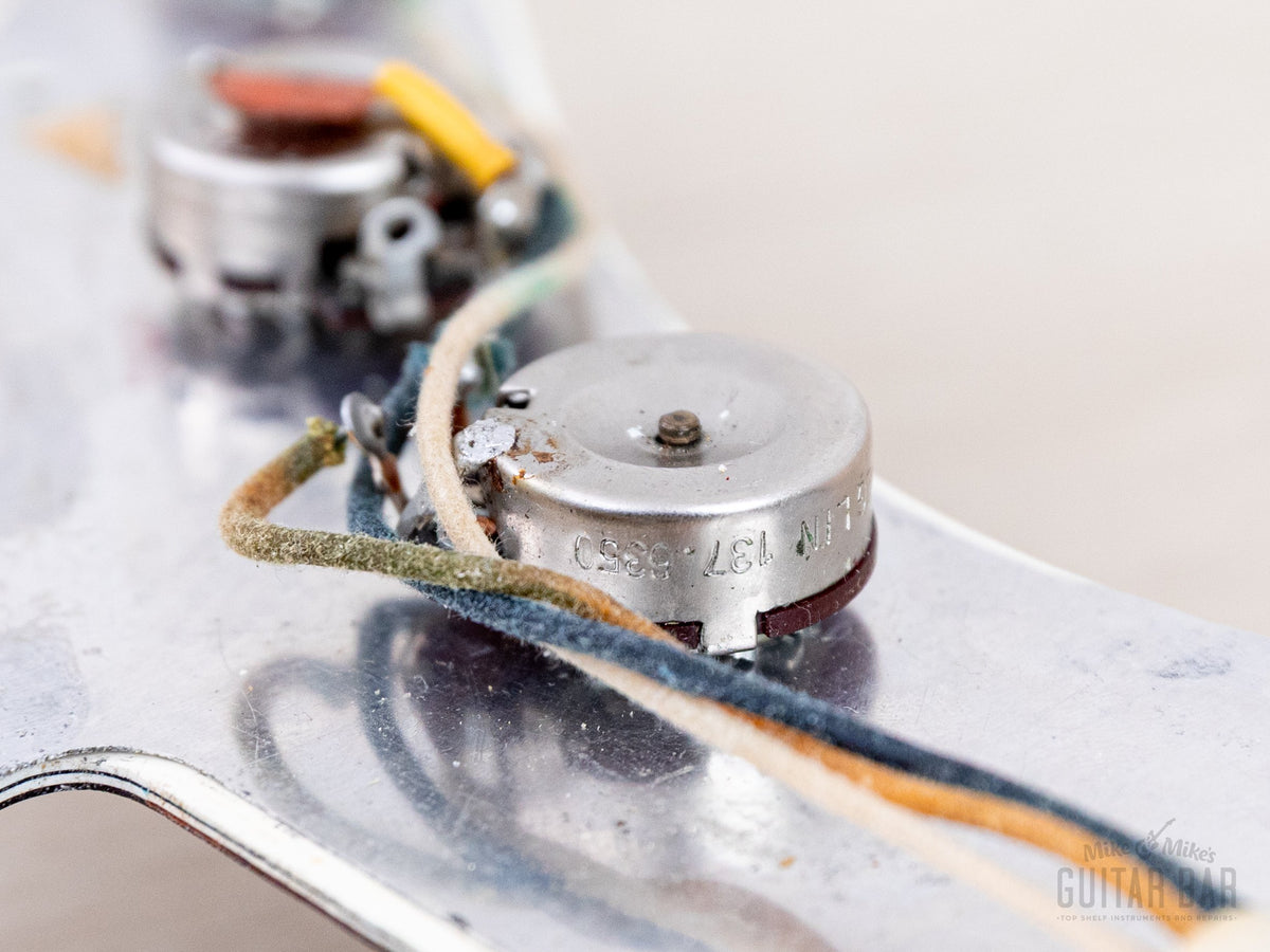 1965 Jazzmaster pots and wiring close-up