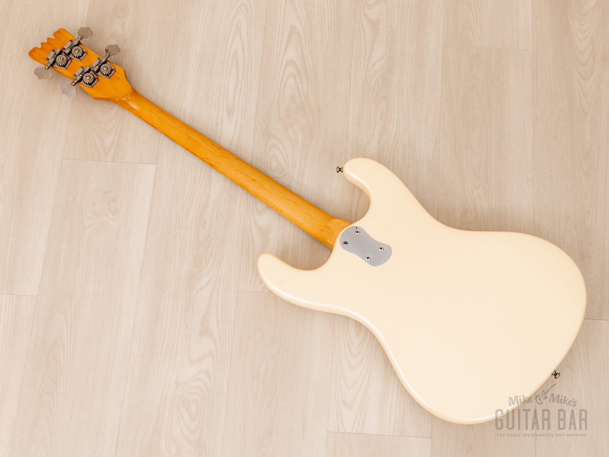 1966 Mosrite Ventures Model Bass Pearl White w/ Case, USA-Made Bakersf
