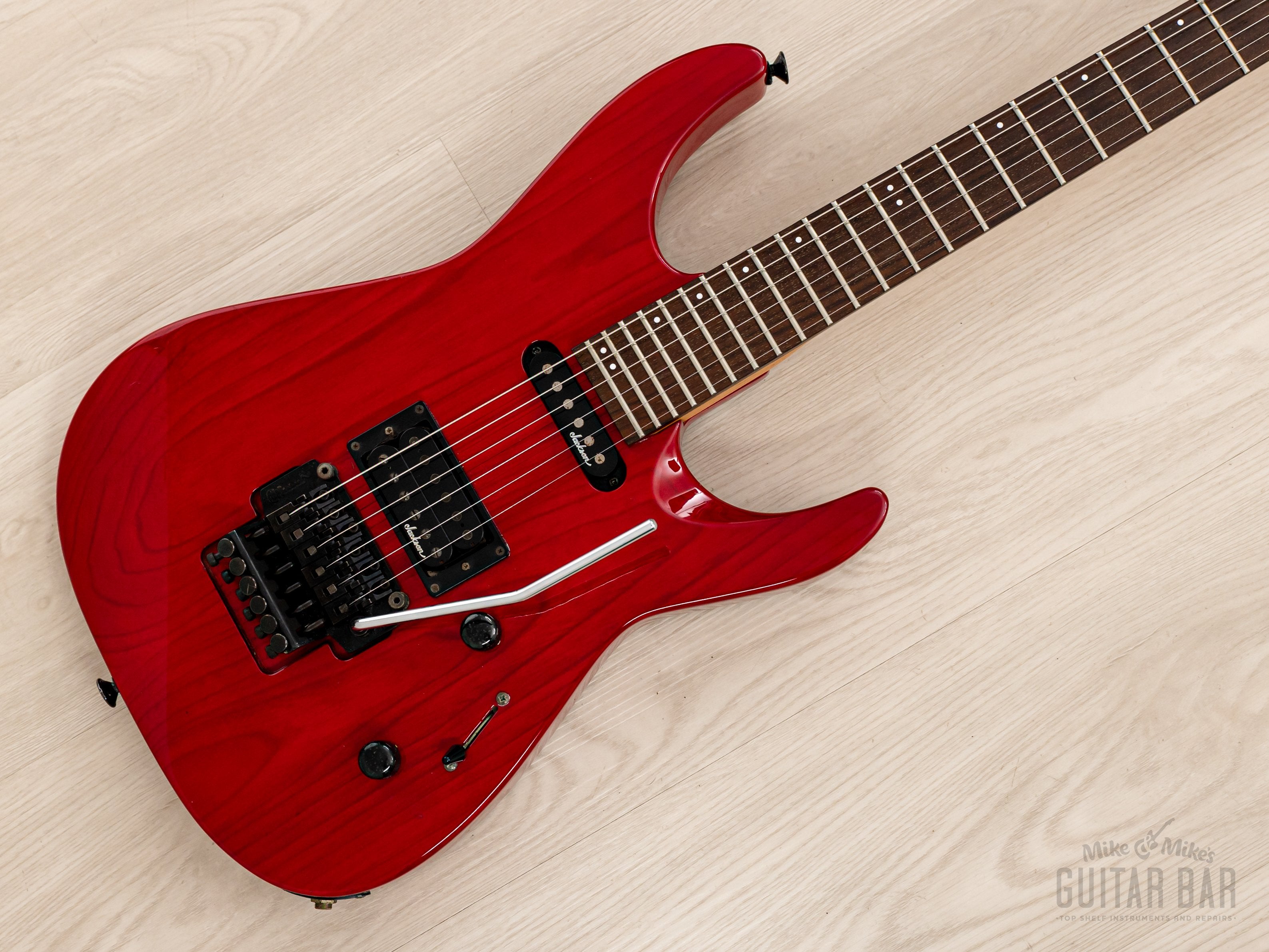 1990 Charvel by Jackson Super Dinky SDK-080-SH See Through Red w/ Floyd Rose, Japan