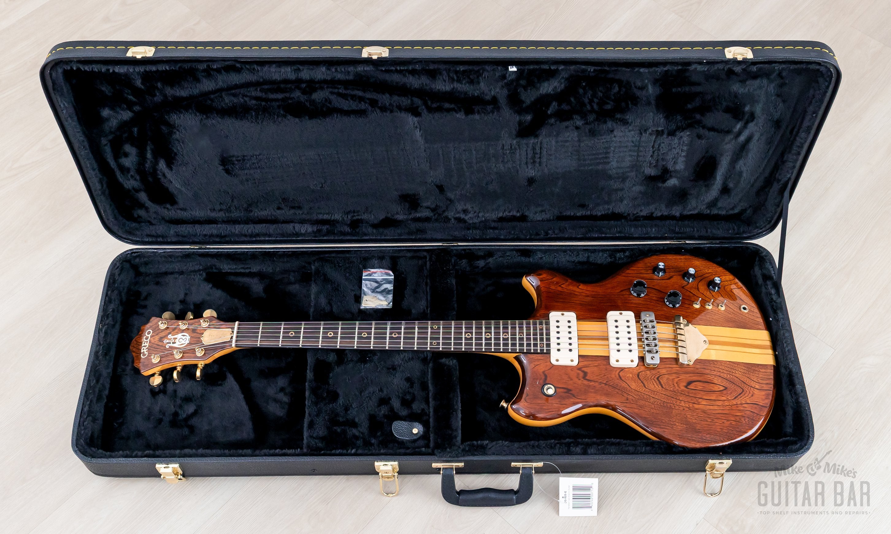 1978 Greco GO1400 Speed Way Vintage Neck Through Guitar Dark Stain, Ne