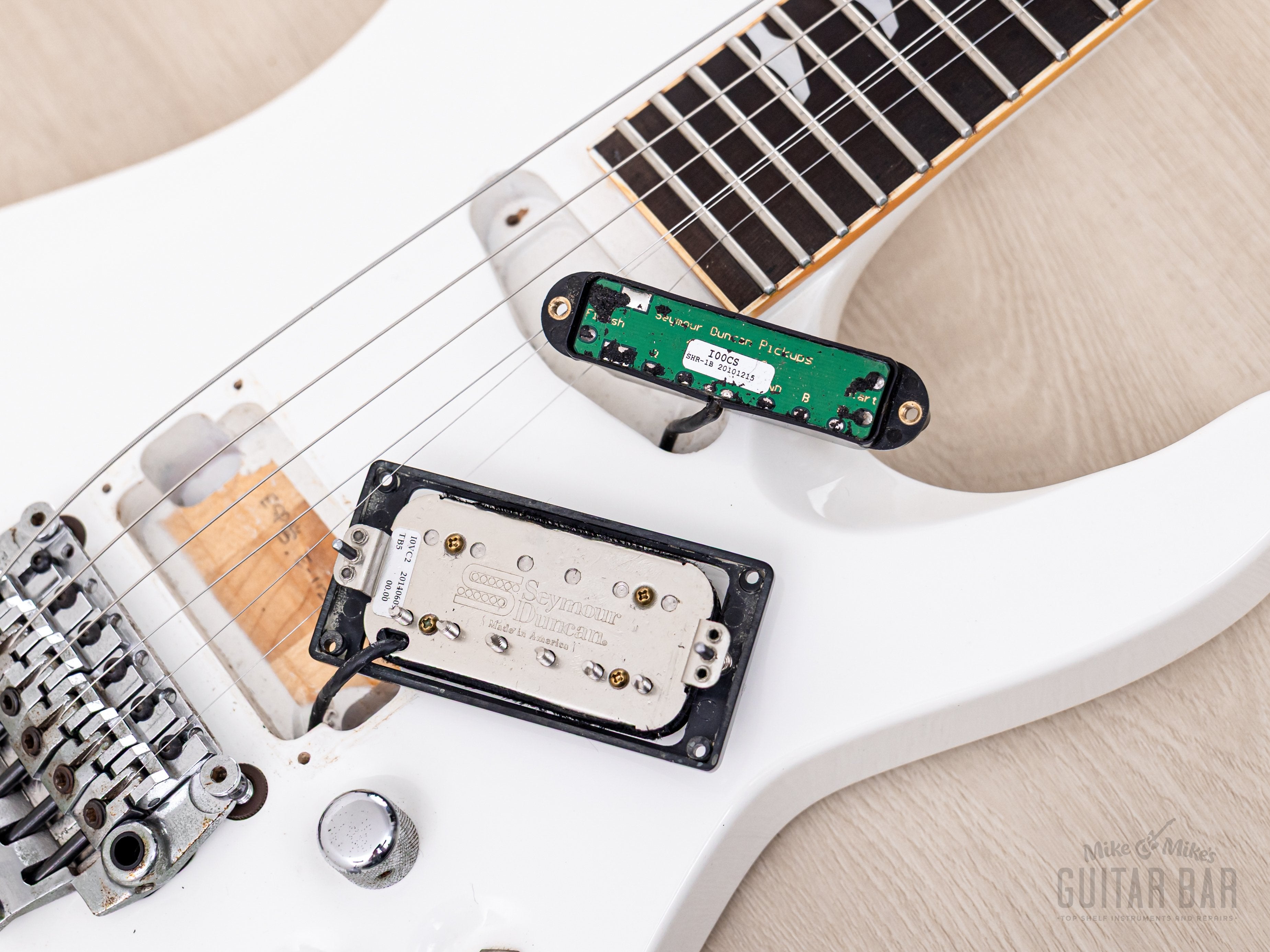 1989 ESP Custom Shop Horizon Custom Vintage Neck Through Guitar White, Near-Mint w/ Floyd Rose, Seymour Duncan