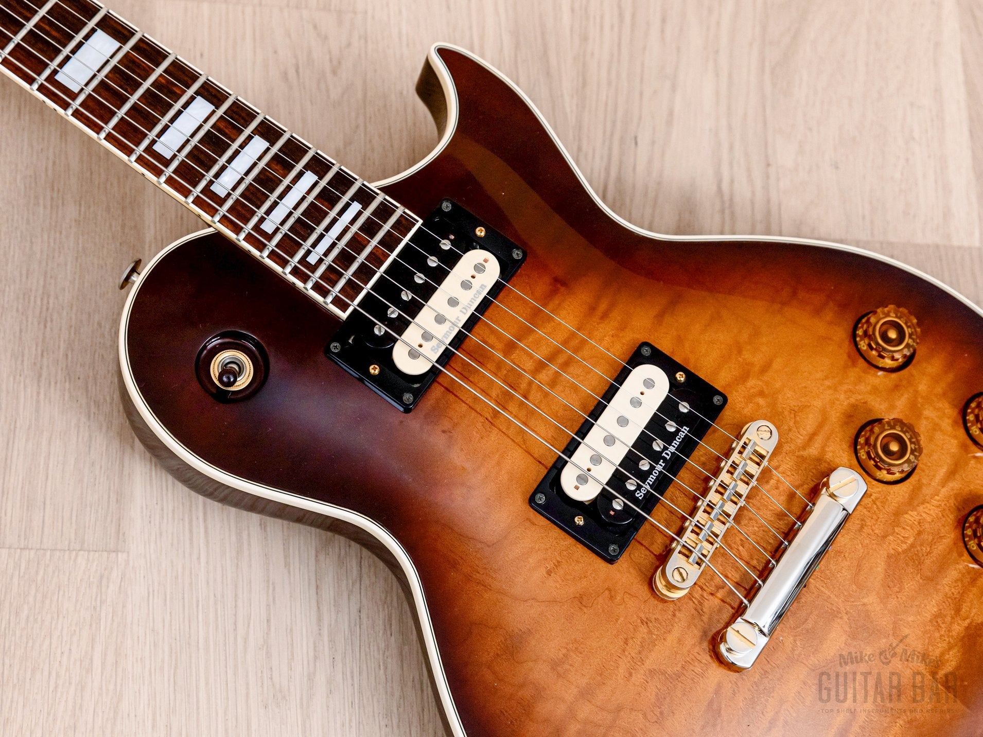 Aria Pro II PE-85R Electric Guitar Flame Top Tobacco Sunburst w/ Seymour Duncan, Japan