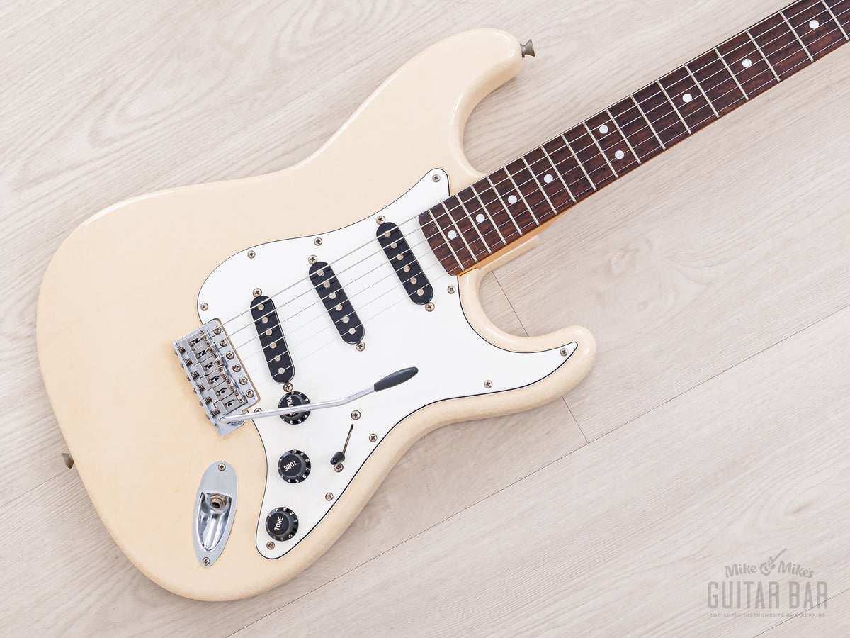 1999 Fender '72 Stratocaster ST72 in Olympic White, angled front view