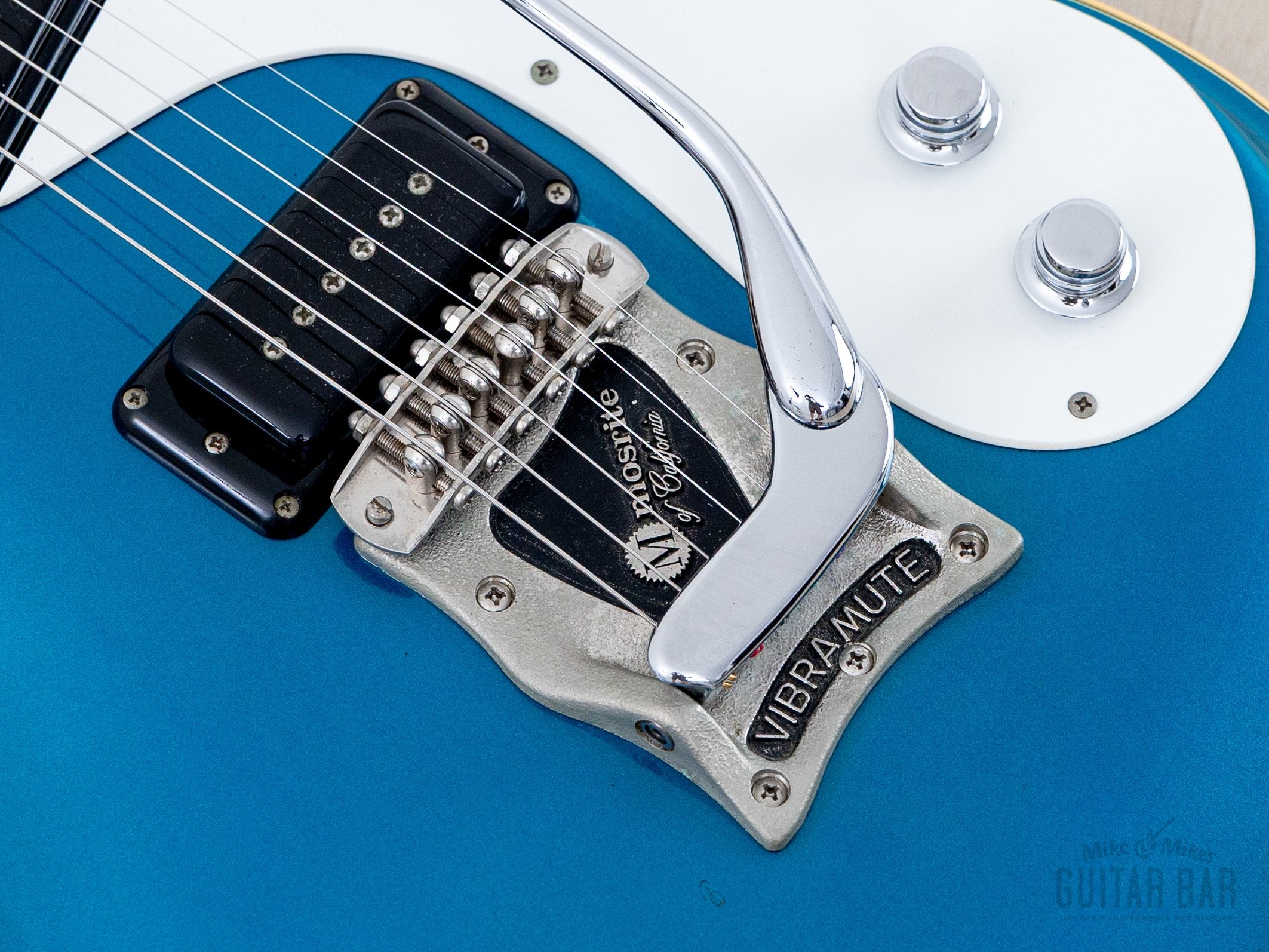 1996 Mosrite Ventures Model '63 Vintage Reissue Sidejack Blue w/ Vibra