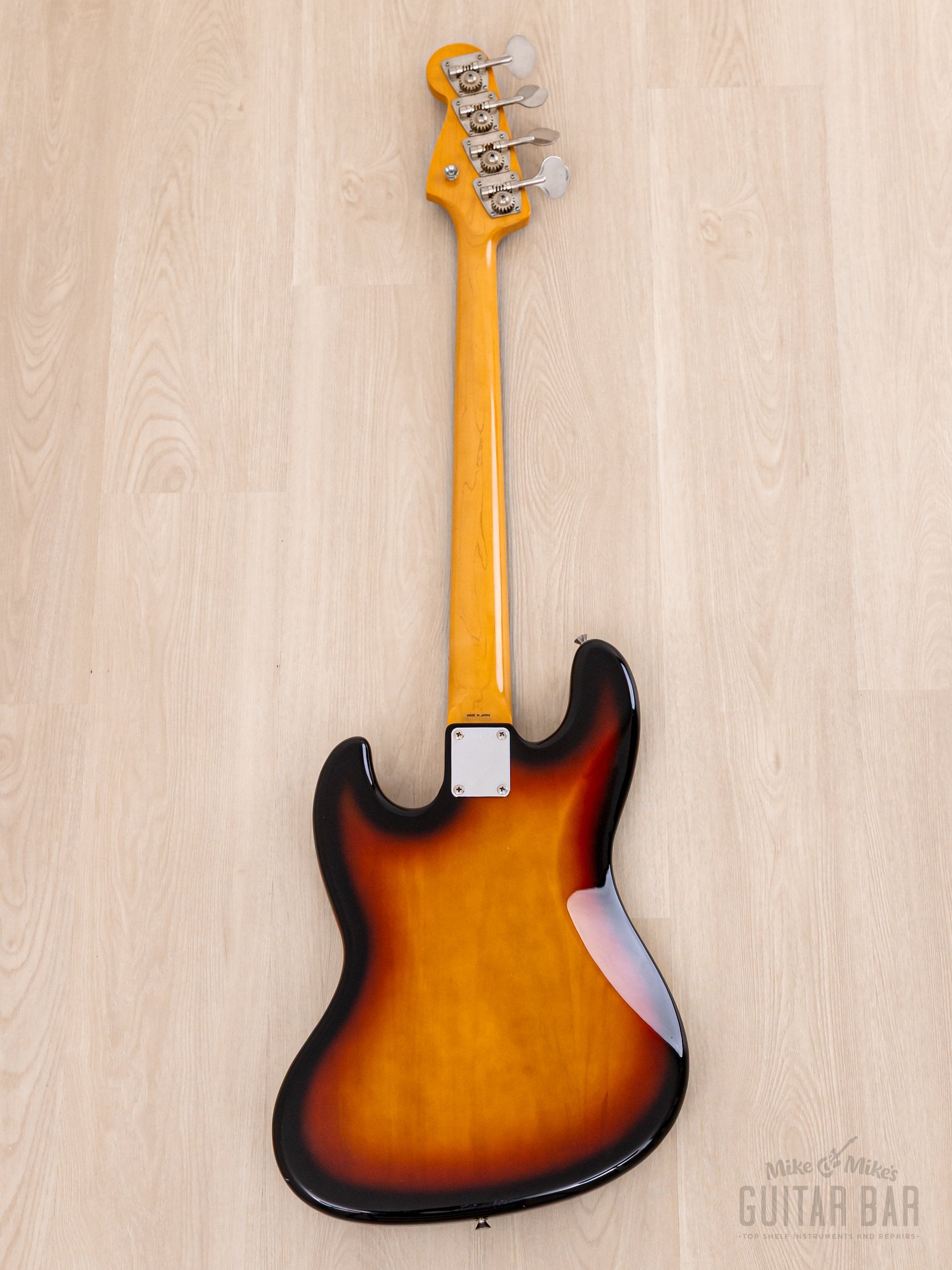 1990 Fender Jazz Bass Fretless ‘62 Vintage Reissue JB62-60FL Sunburst, Near-Mint, Japan MIJ Fujigen