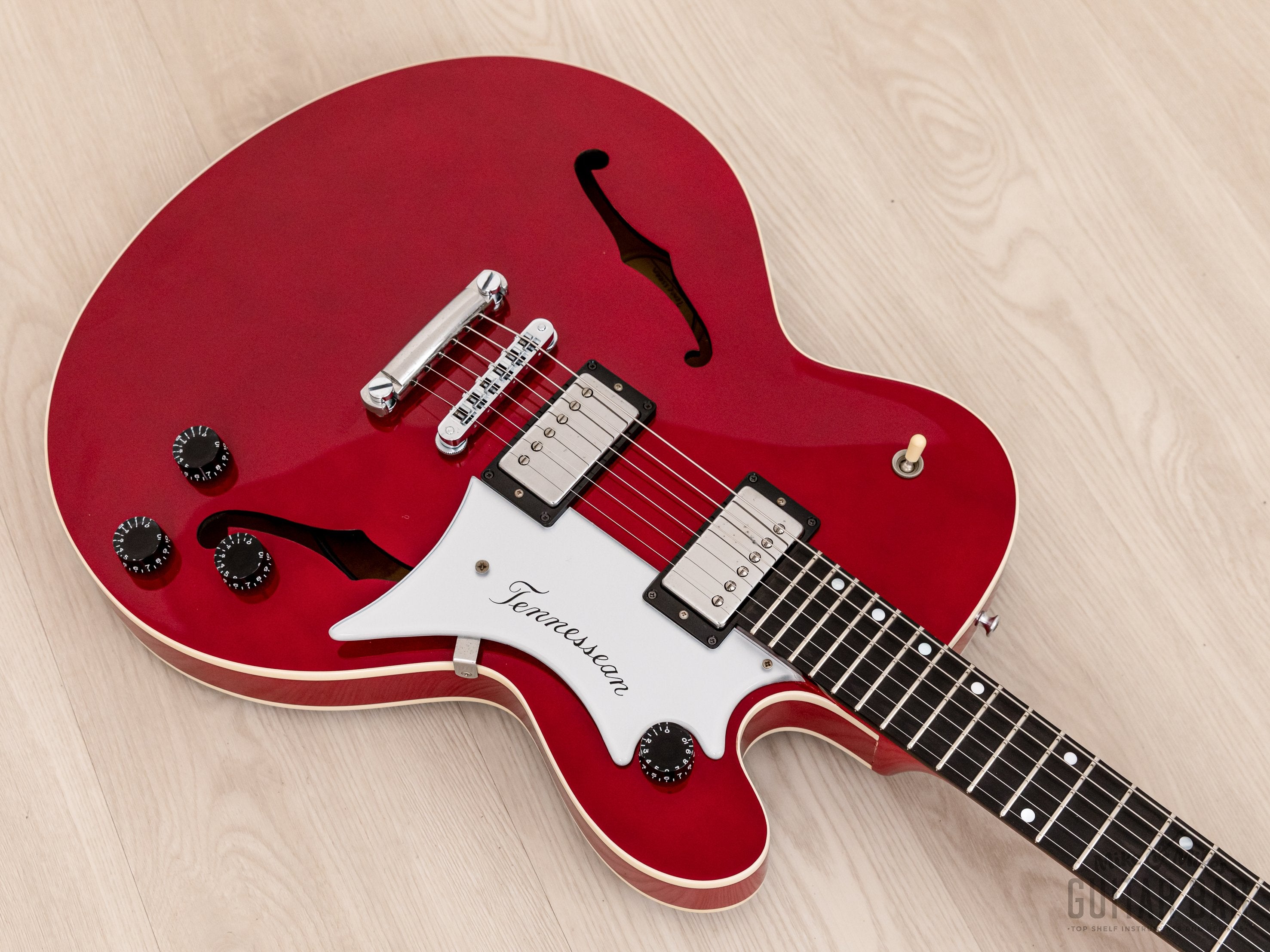 1990 Gibson Chet Atkins Tennessean Semi-Hollow Guitar Wine Red Near-Mint w/ Case & Tags, Yamano