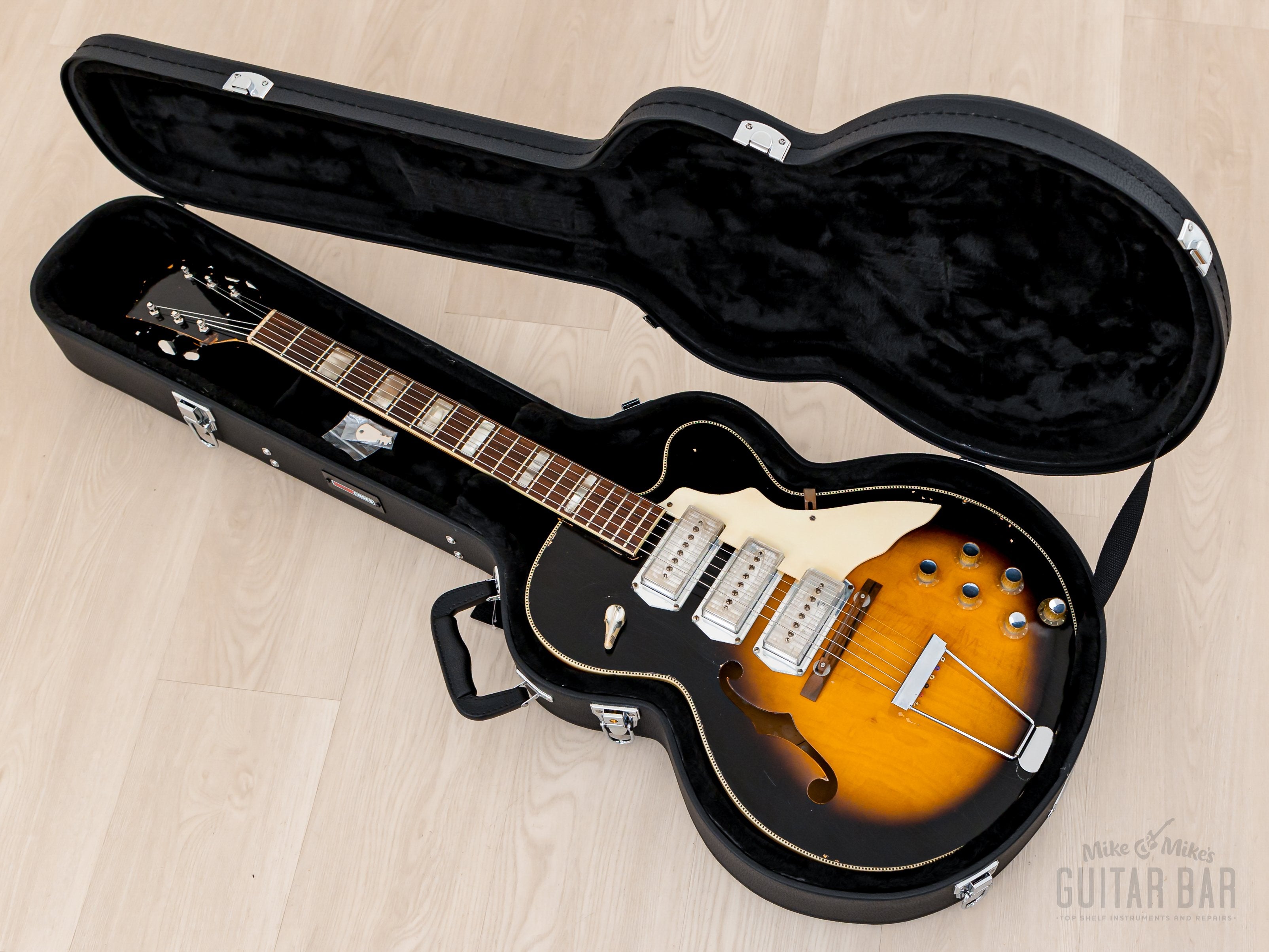 1960s Kay Swingmaster K763 Vintage Hollowbody Guitar w/ Kleenex Box Pi