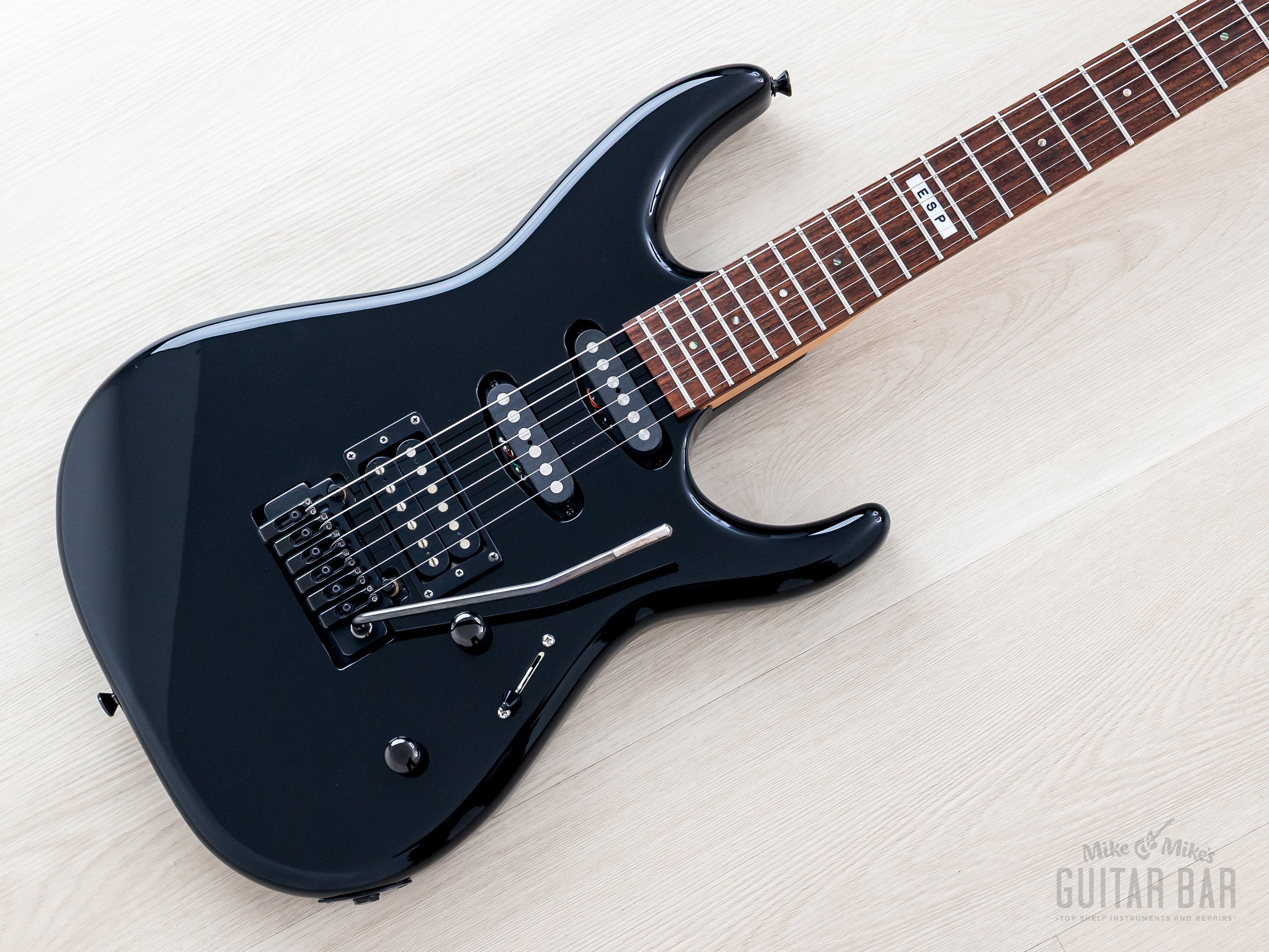 1980s ESP Custom Shop Mirage SSH Superstrat Black w/ Case