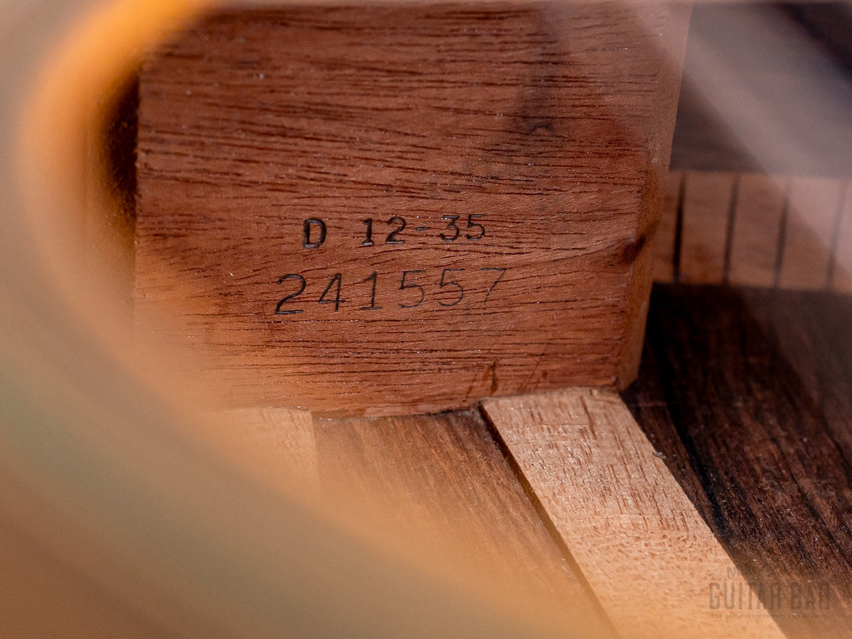1968 Martin D12-35 12-string - neck block stamp