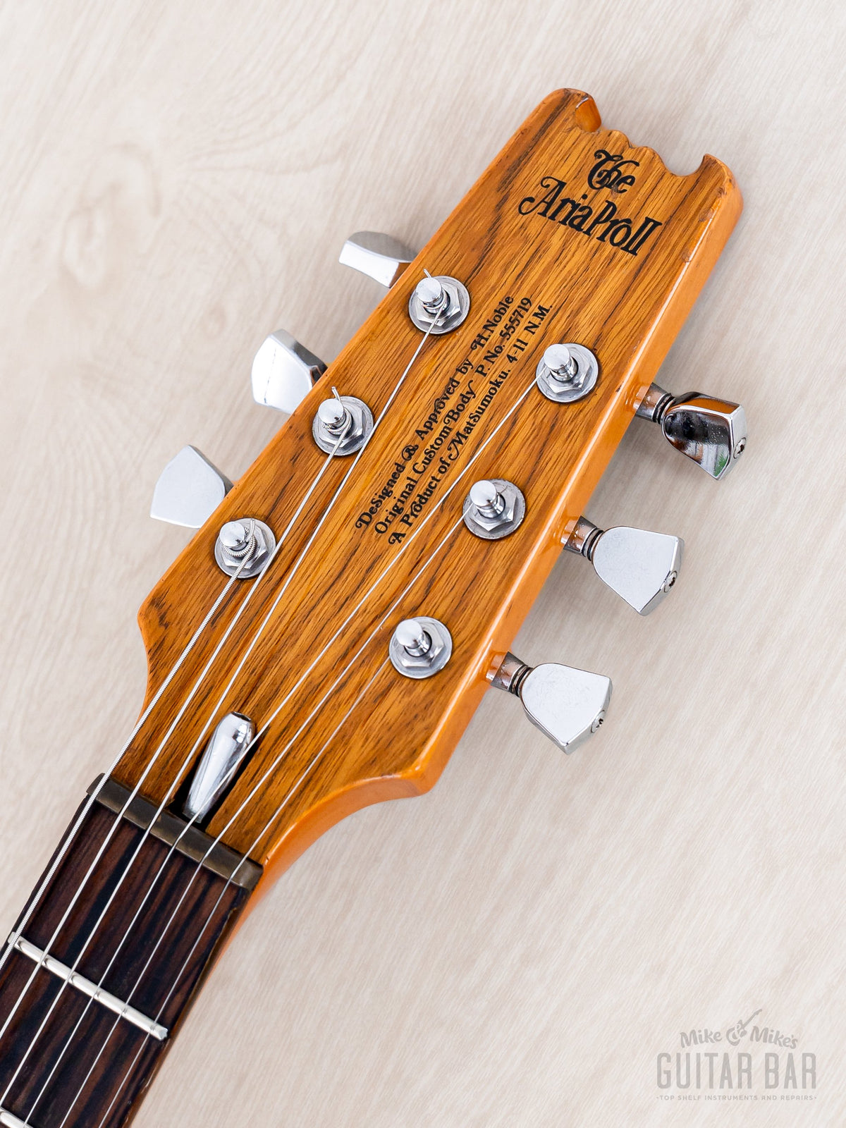 1980 Aria Pro II SH-800 headstock front