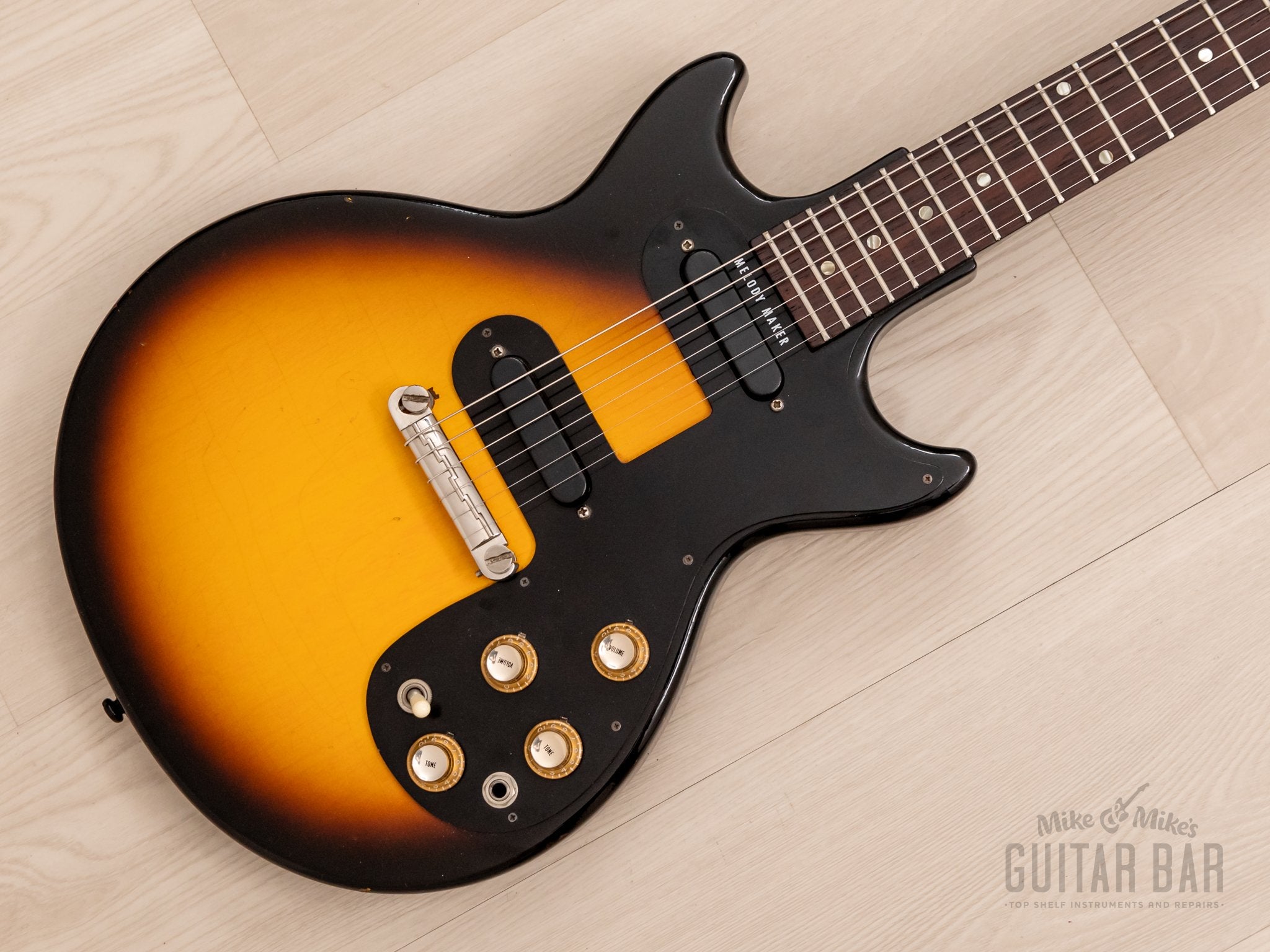 1964 Gibson Melody Maker D Double Pickup Vintage Guitar Sunburst w/ Case