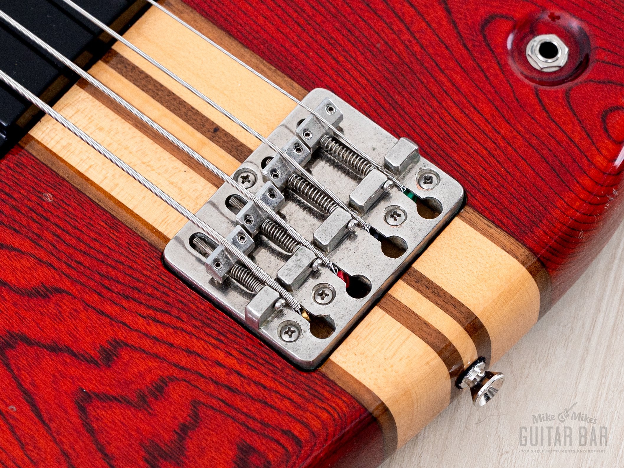 1982 Aria Pro II SB-R60 PR Vintage Neck Through Bass Padauk Red, Near-