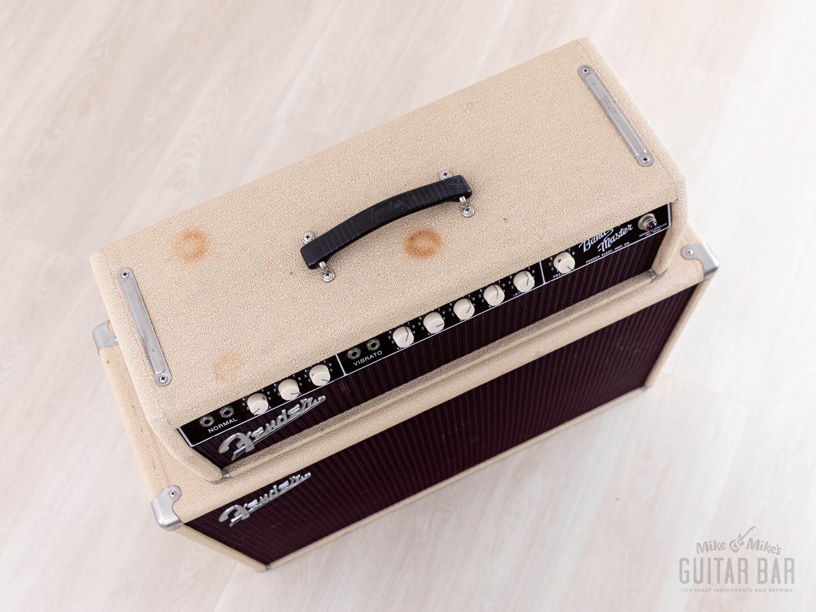 1962 Fender Bandmaster Vintage Pre-CBS Tube Amp Blonde w/ 2x12 Cab, Ox