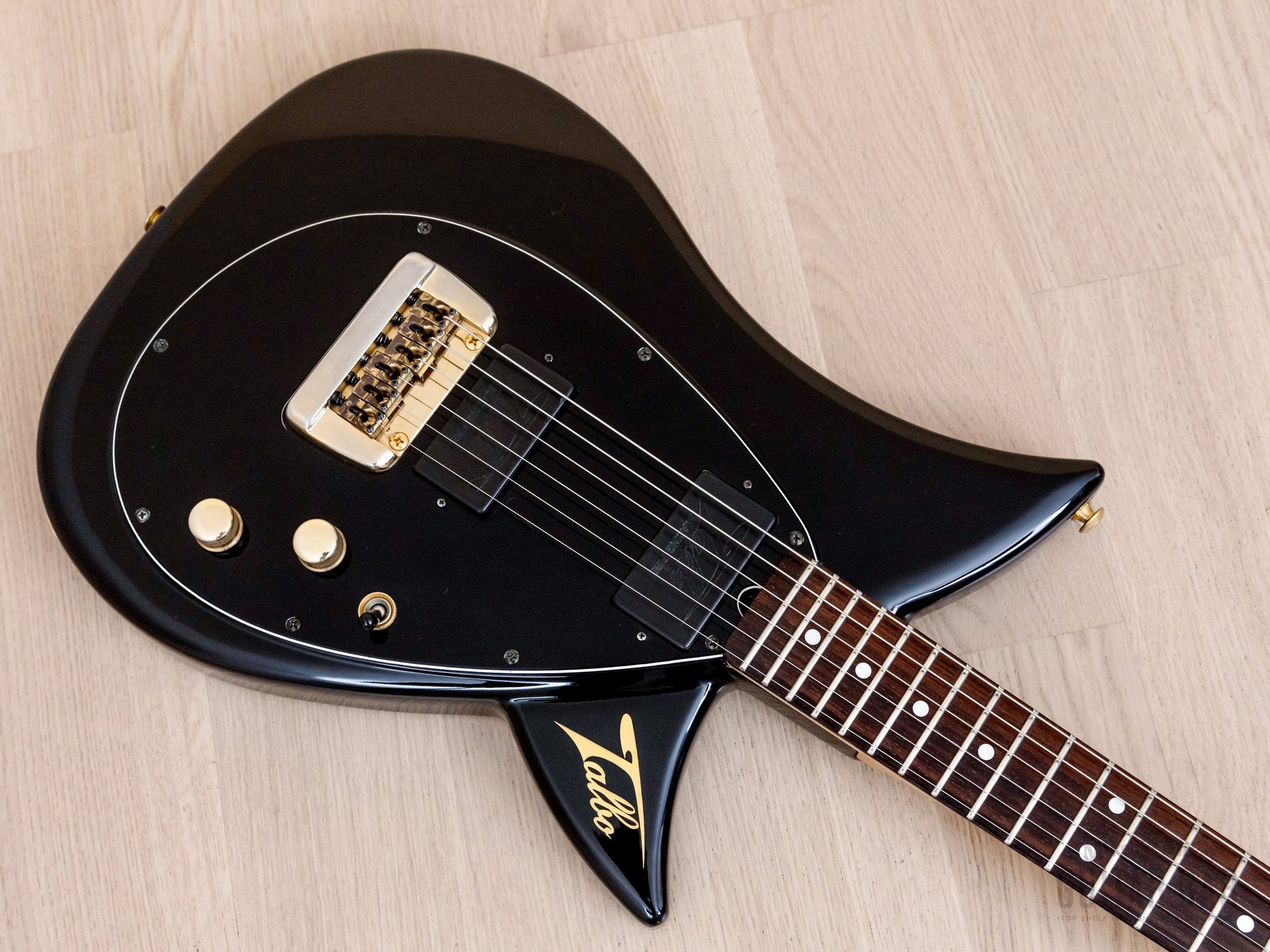 1980s Tokai Blazing Fire Talbo A-100D Vintage Aluminum Body Guitar HH Black, Japan