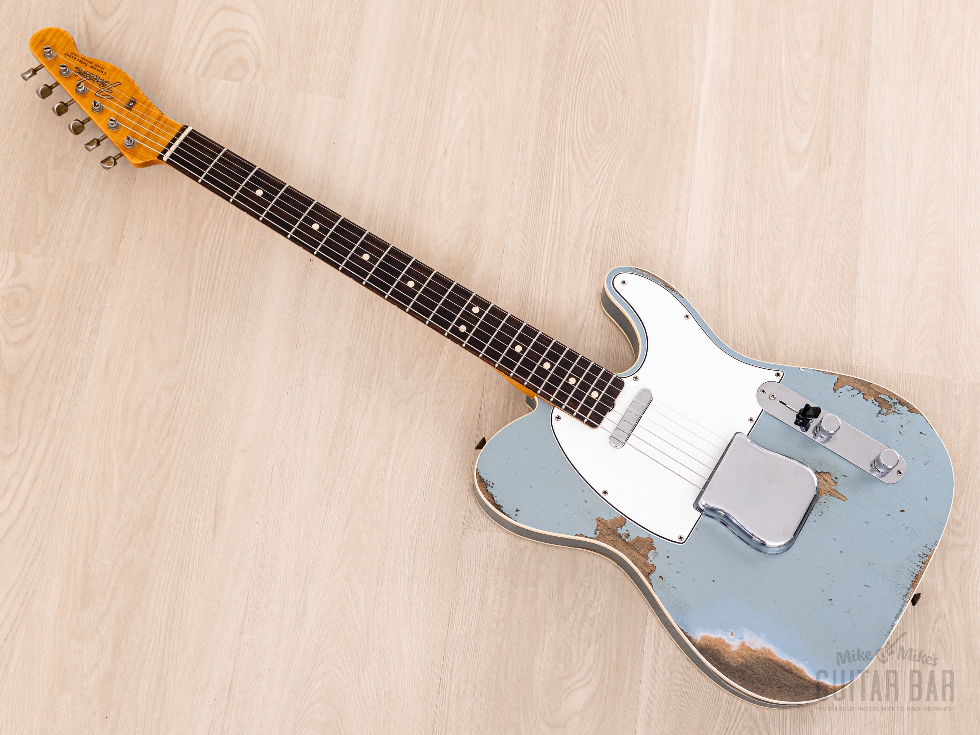2020 Fender Custom Shop 1964 Telecaster Custom Heavy Relic Aged Ice Blue w/ Case, COA, Tags