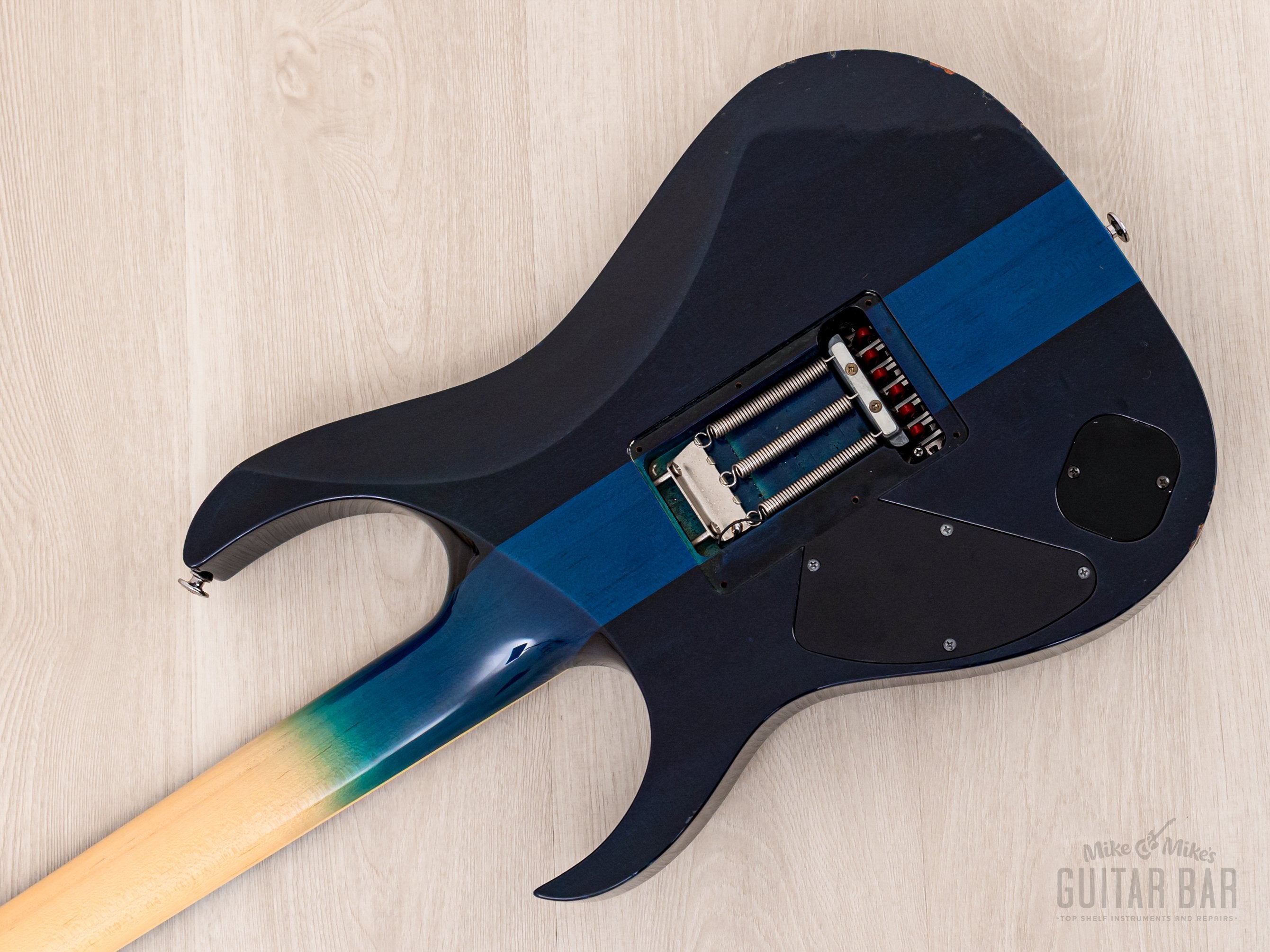 2003 Ibanez Prestige RGT3170 HSH Neck Thru Transparent Blue w/ DiMarzio
