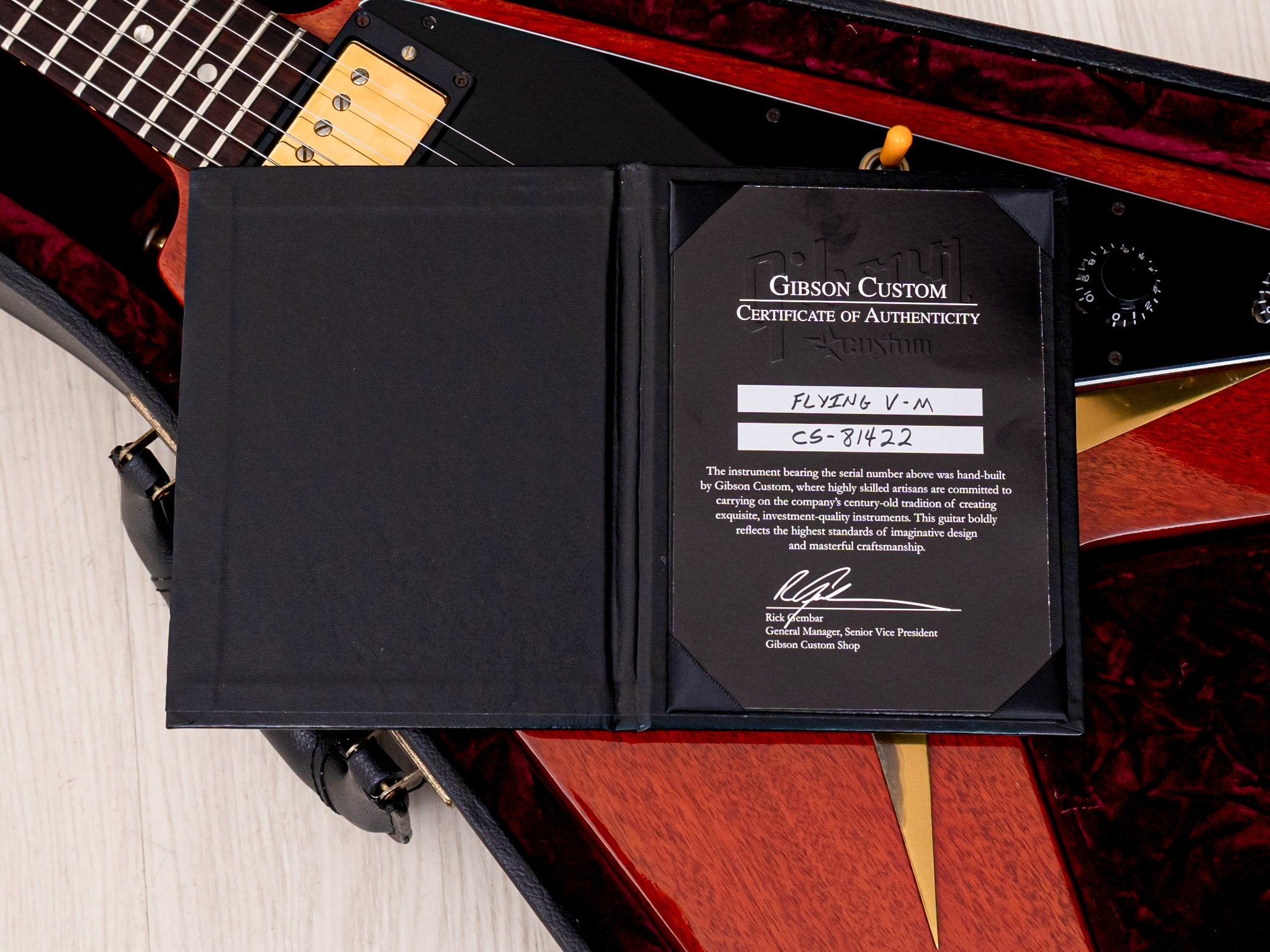 2008 Gibson Custom Shop Historic 1958 Flying V Mahogany VOS (Cherry) w/ 57 Classic PAFs, COA, Hangtags & Case