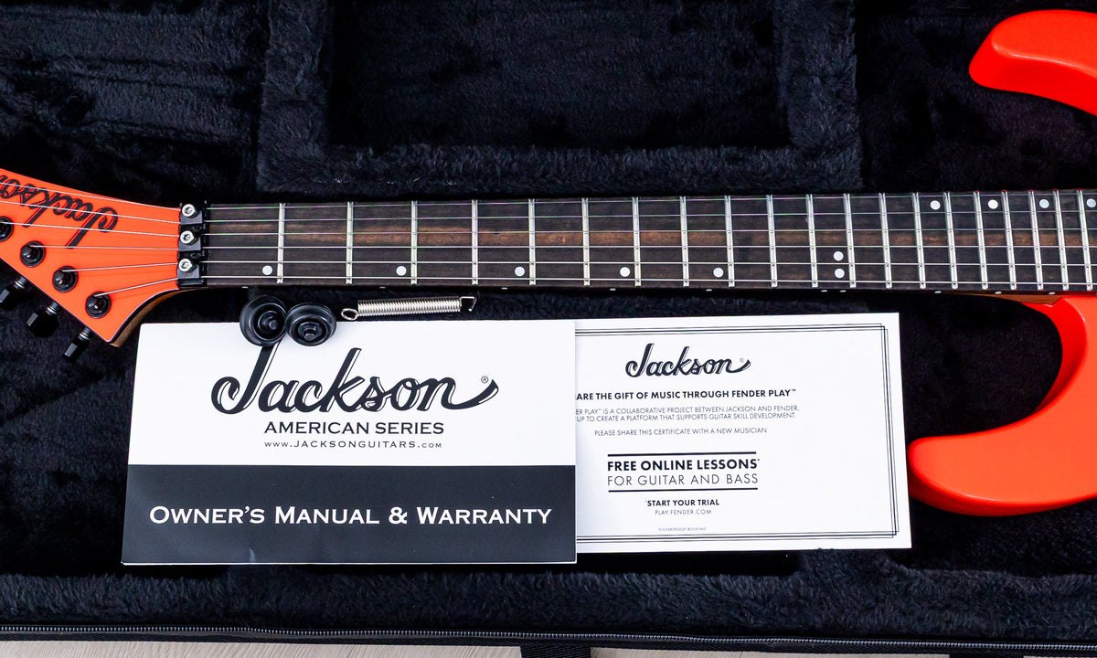 Jackson Virtuoso paperwork and case candy