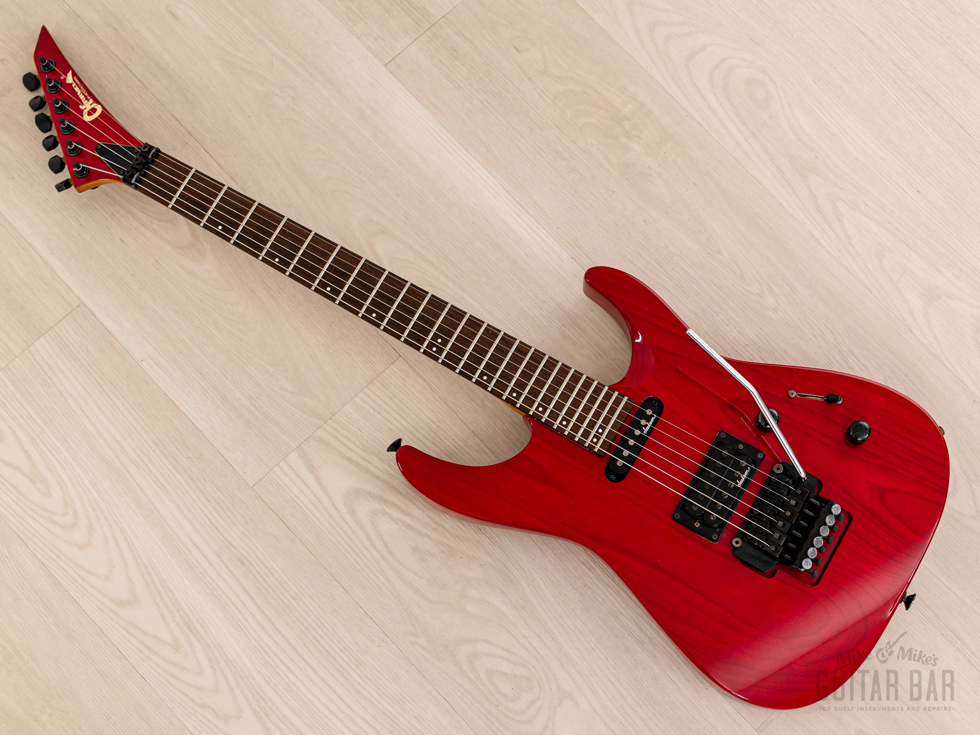 1990 Charvel by Jackson Super Dinky SDK-080-SH See Through Red w/ Floyd Rose, Japan