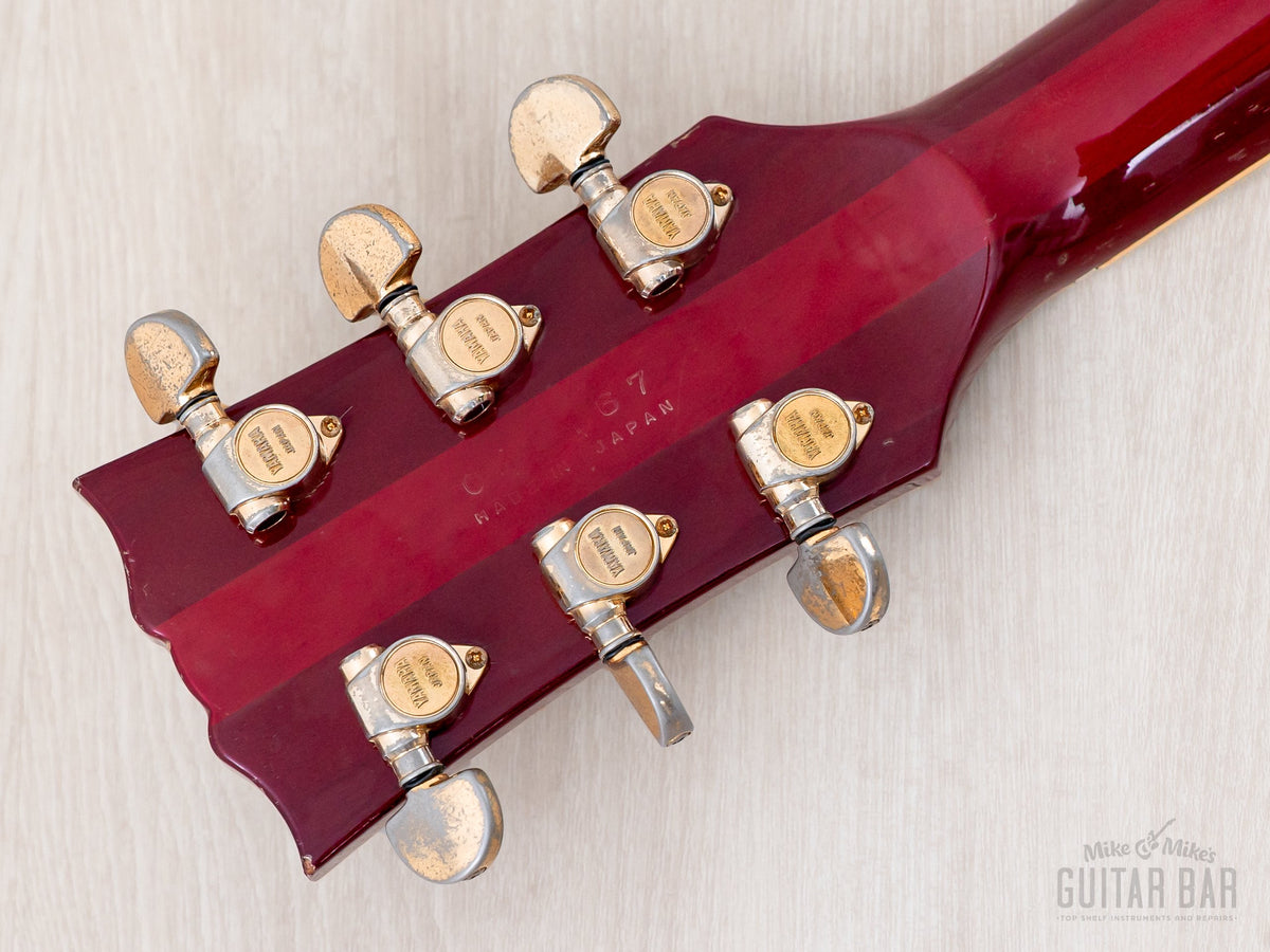 Yamaha SG1000 headstock back with gold tuners