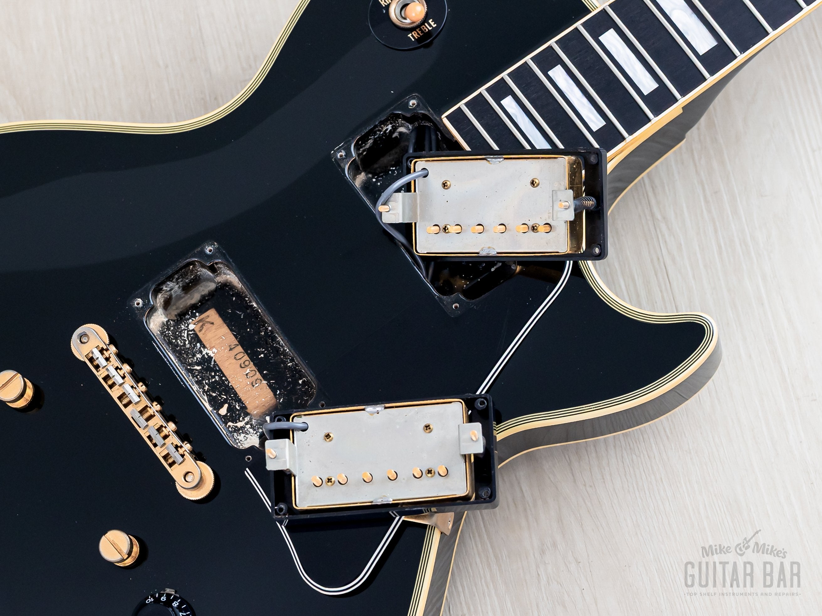 1990 Burny RLC-70 '60 Model Vintage Black Beauty Custom w/ VH-1 Pickup