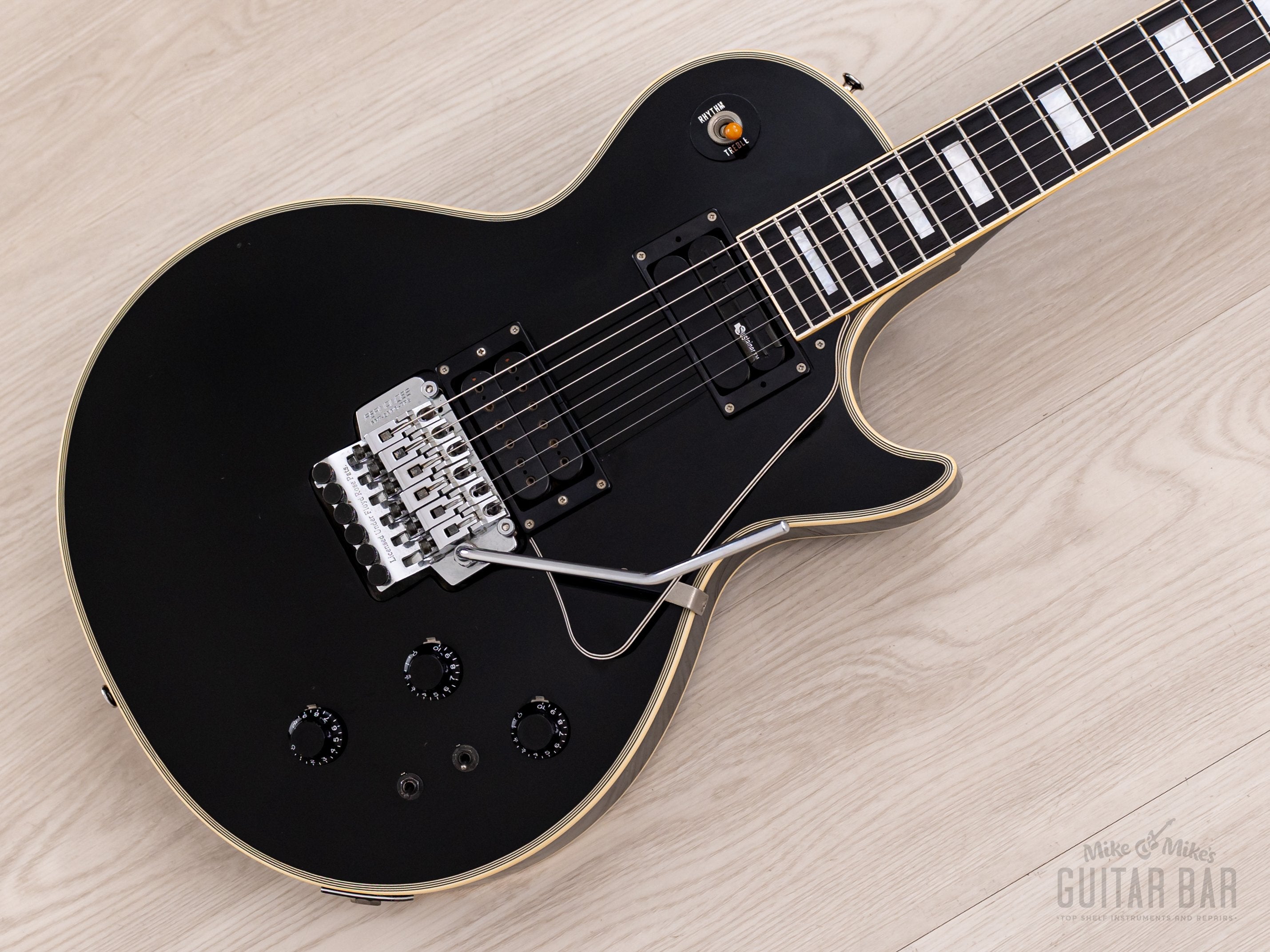 1990s Burny RLC-105X Black Beauty, Fernandes Sustainer & Floyd Rose, Japan