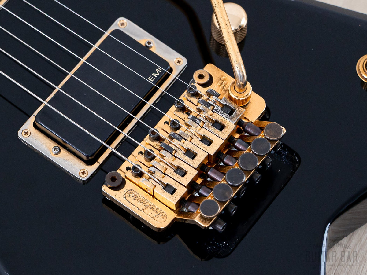 1991 Grover Jackson Dan Spitz Rhoads V bridge and pickup close-up