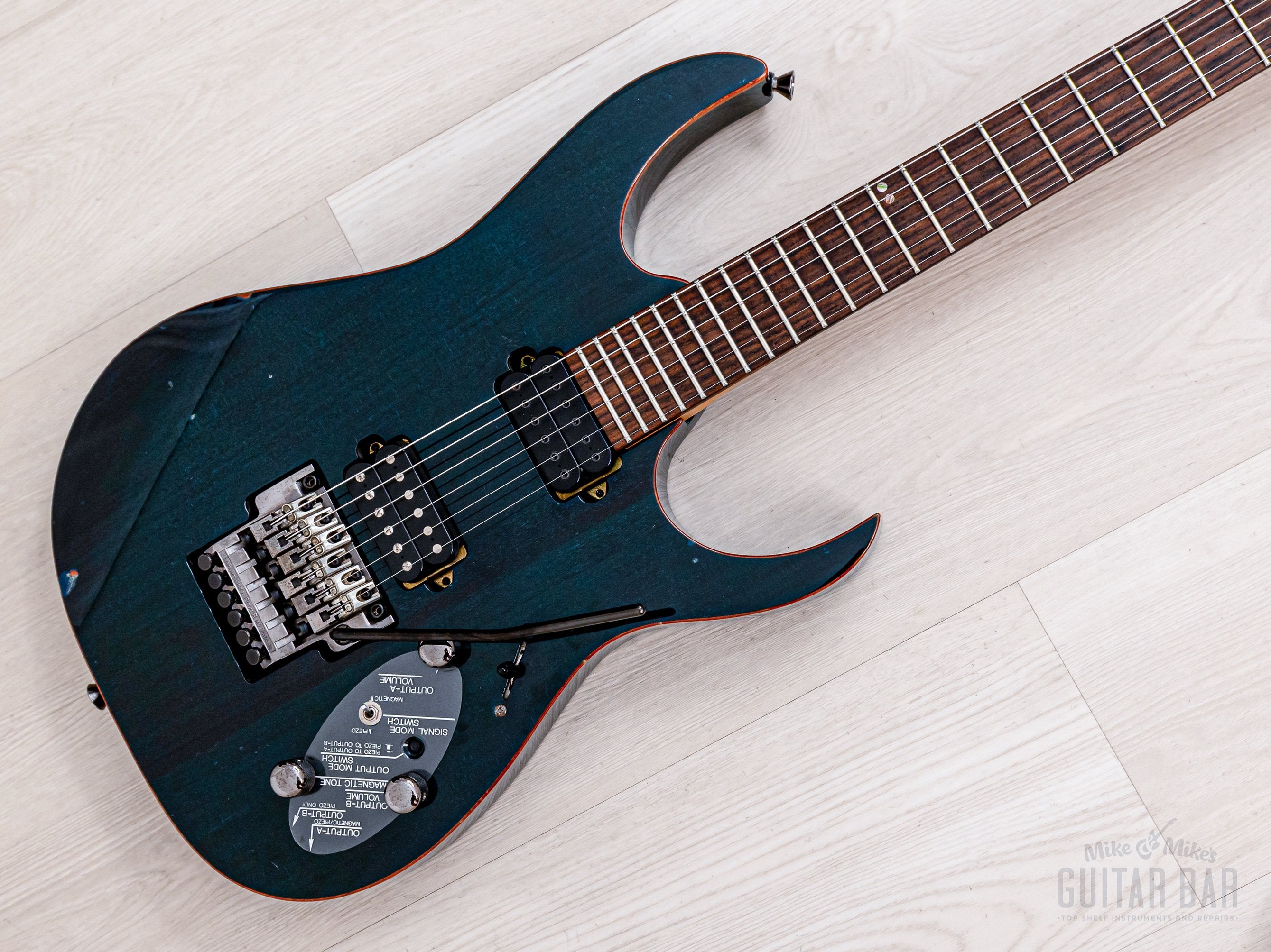 2000 Ibanez Prestige RG2020X Transparent Light Blue w/ DiMarzio + Piez