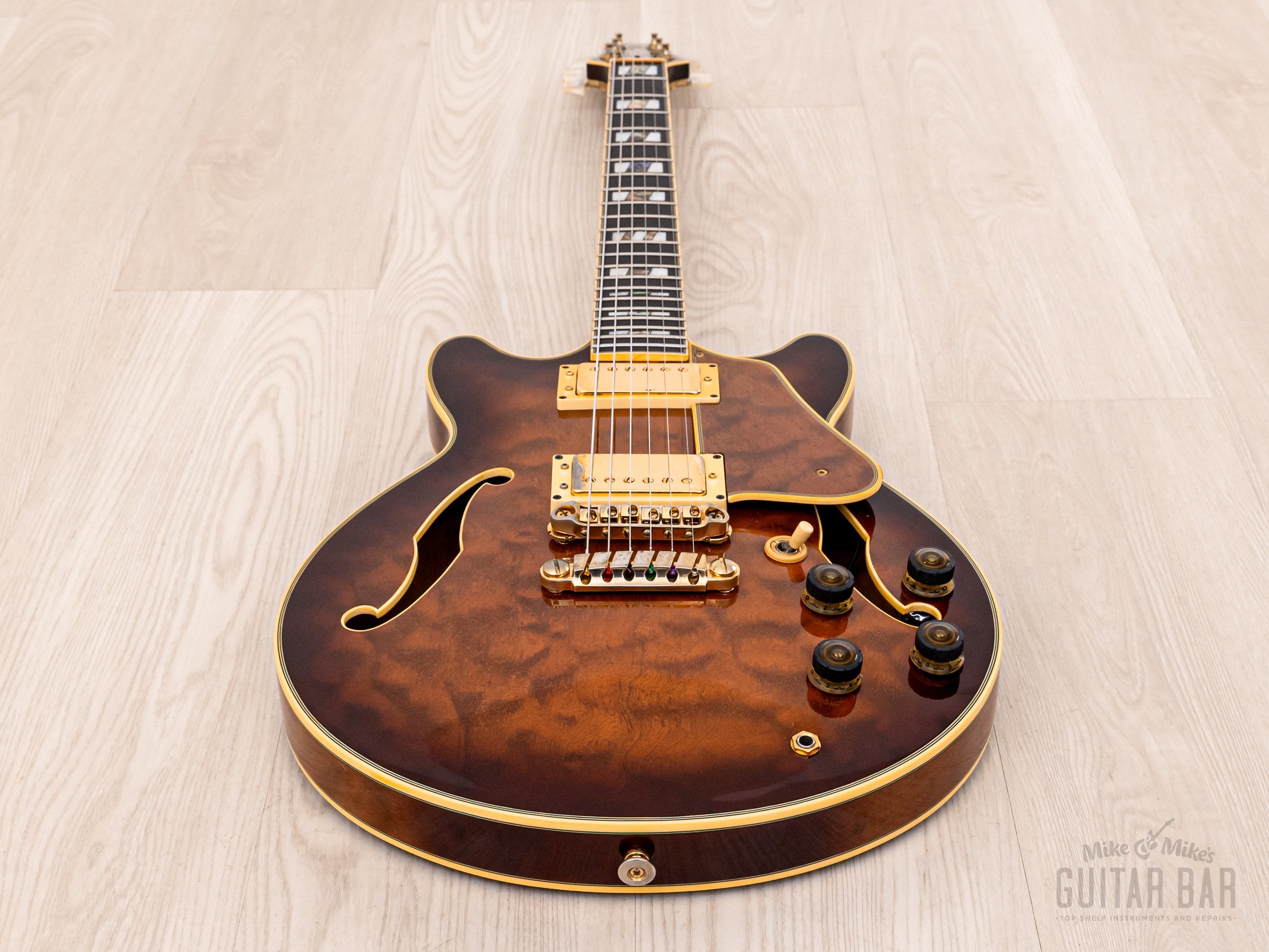 1988 Ibanez Artstar AM200 Burl Mahogany Vintage Semi-Hollow Guitar Antique Violin, Near-Mint