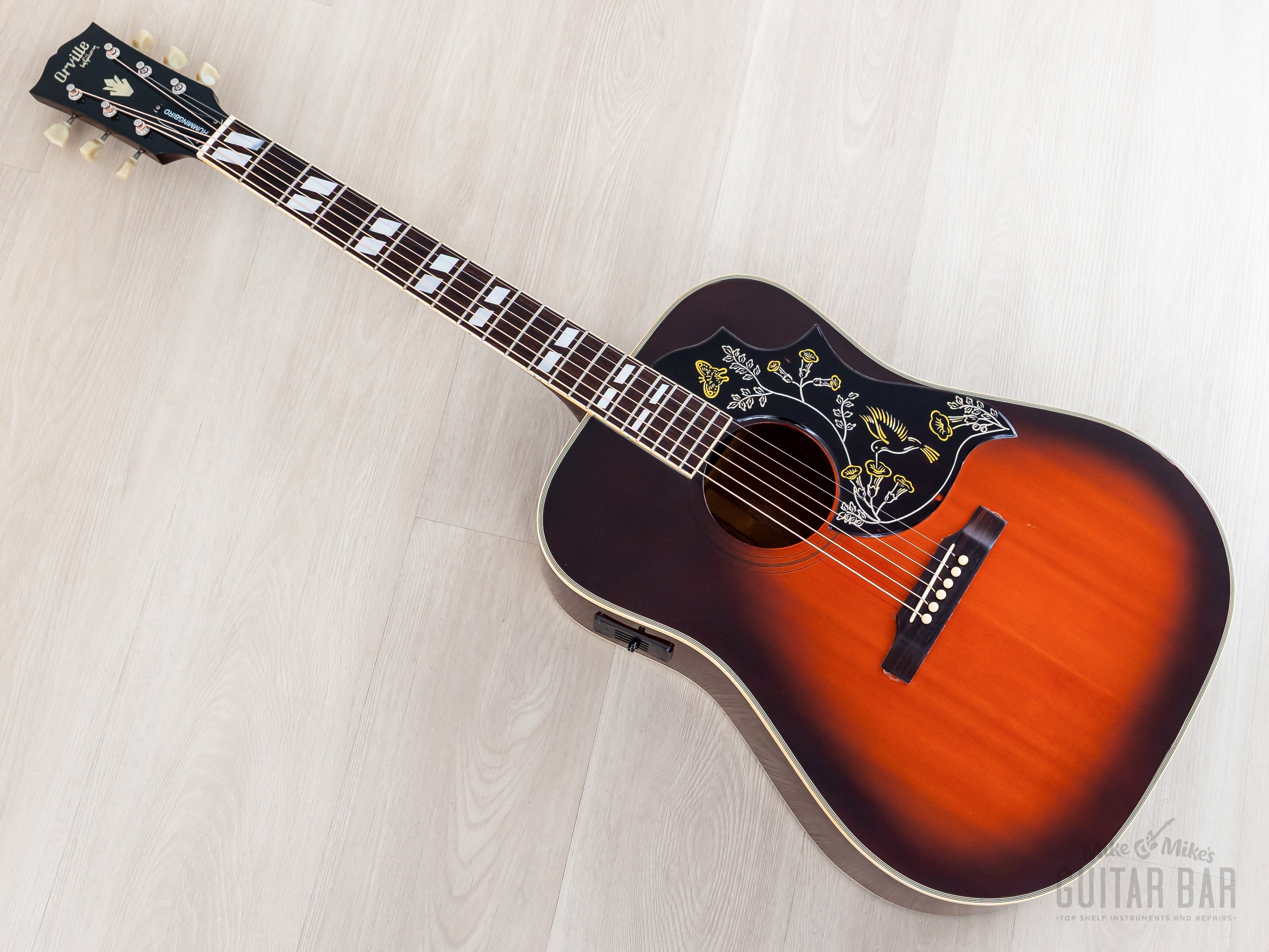 1992 Orville by Gibson Hummingbird Vintage Sunburst Dreadnought Acoust