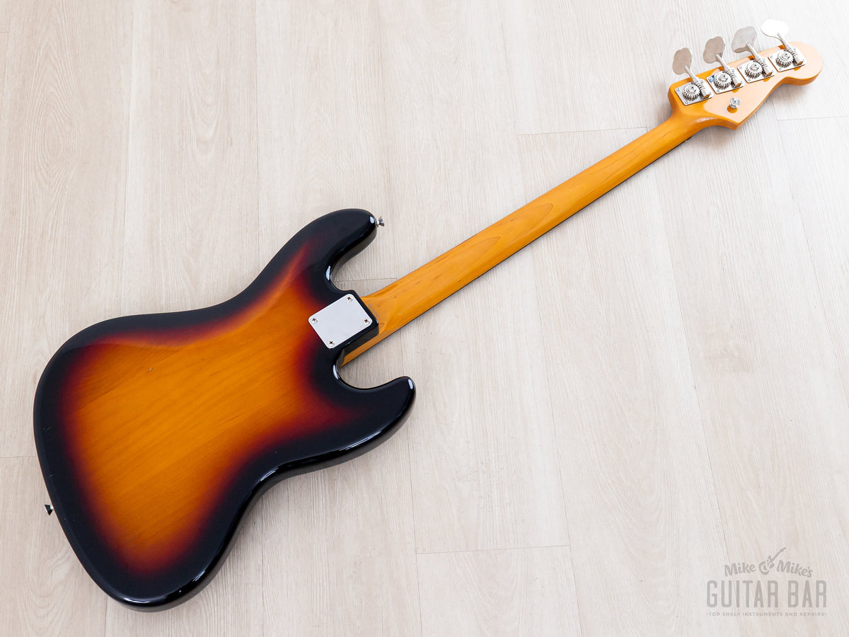 left-handed Fender Jazz Bass back diagonal