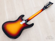 Left-handed Mosrite Super Custom '65 back diagonal view