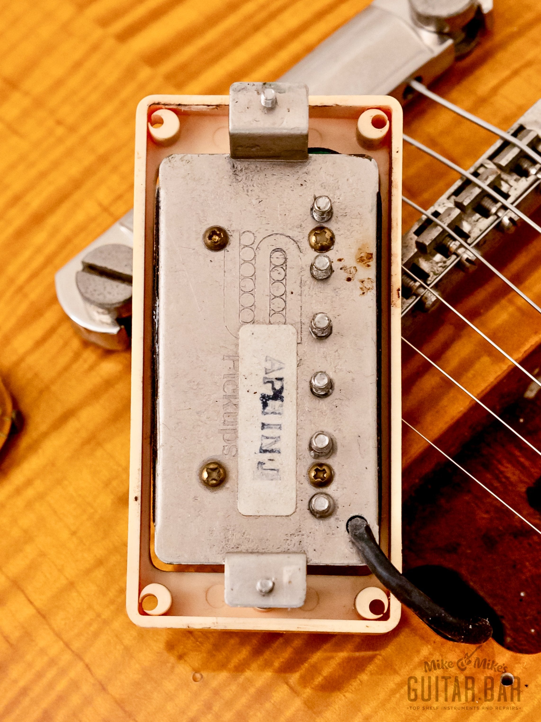 1990 Greco EG-1000D Flame Top Trans Amber w/ USA Seymour Duncan PAFs, Japan Fujigen